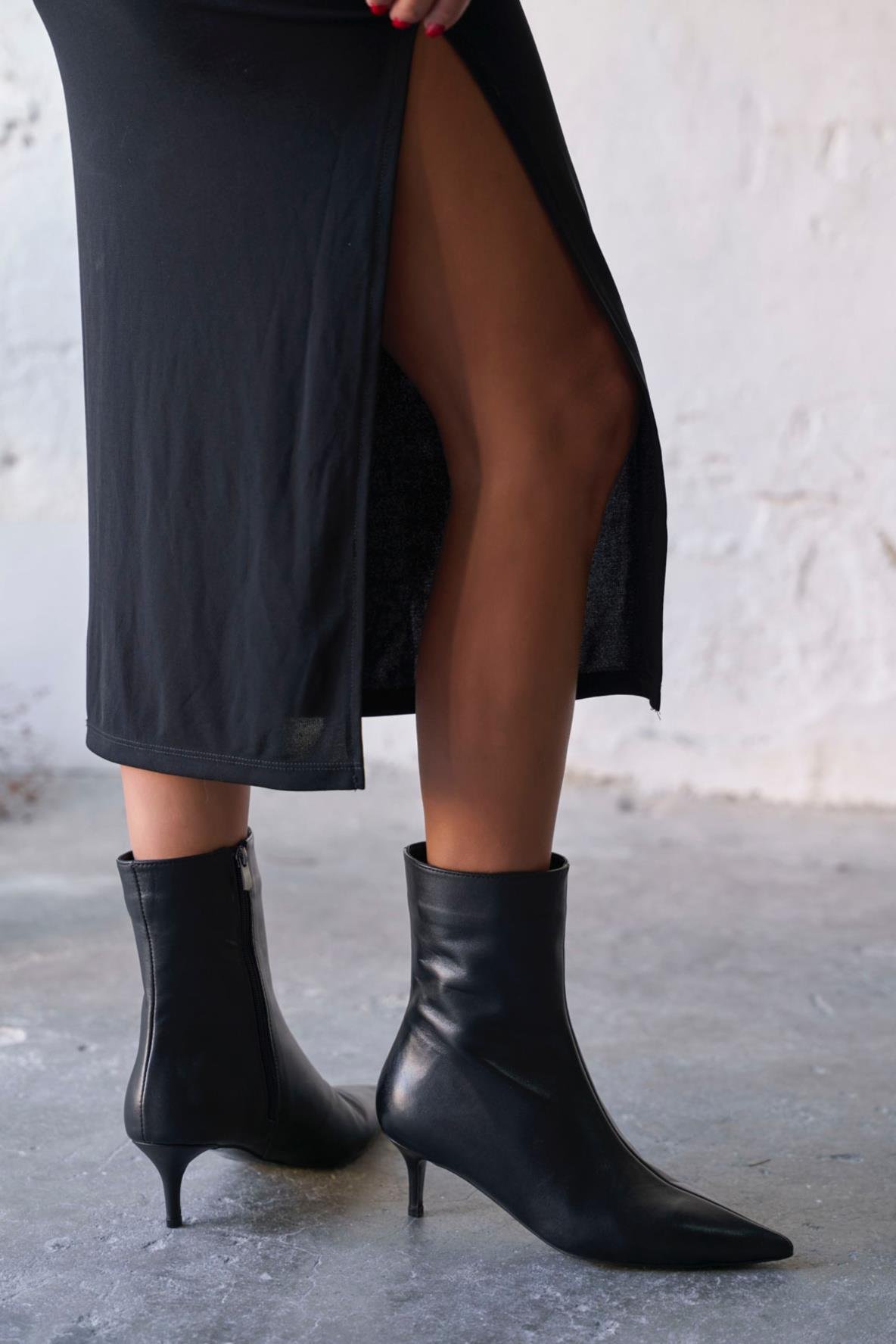 BEFF SİYAH DERİ TOPUKLU BOT