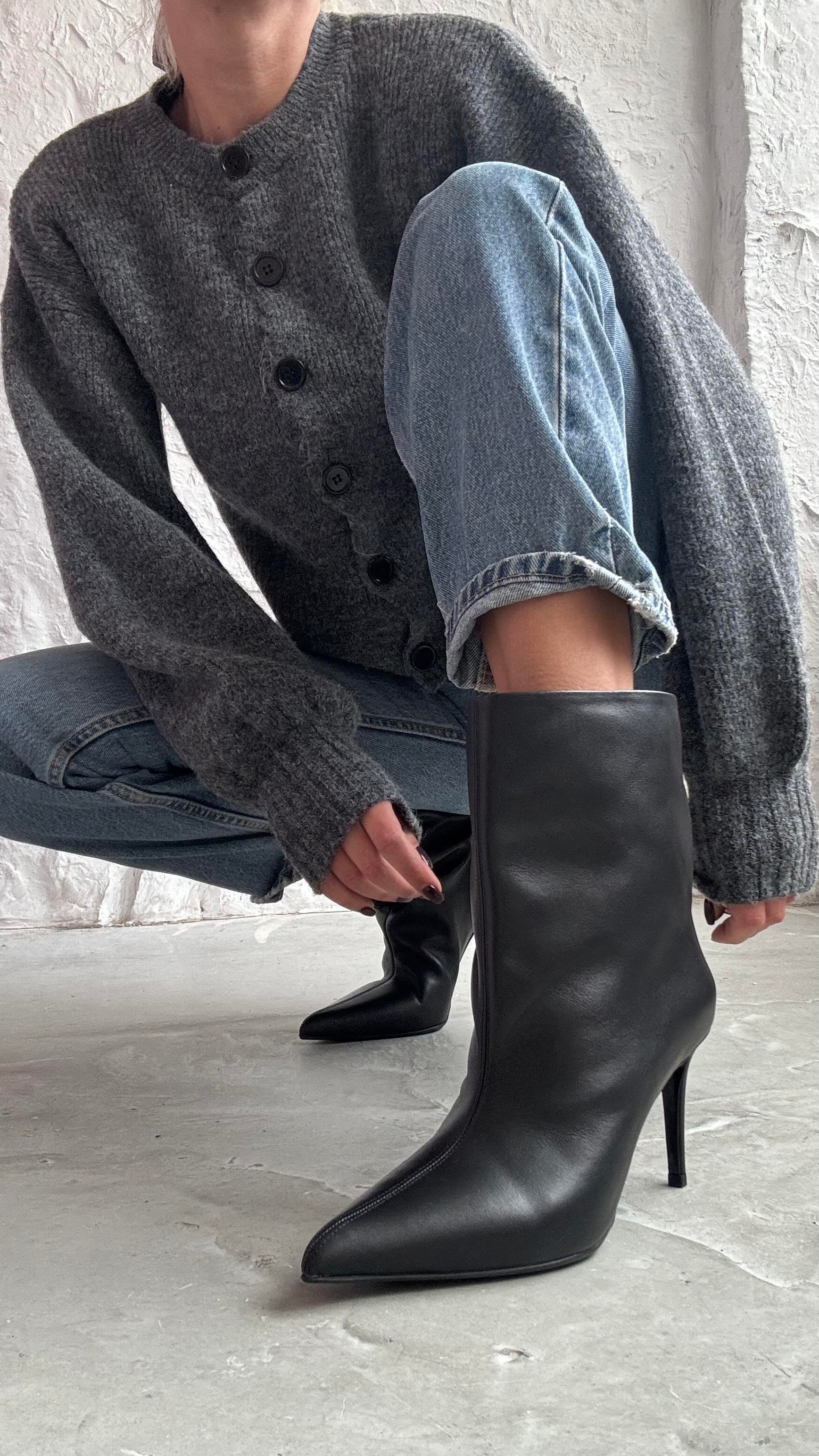 BOWSER SİYAH DERİ TOPUKLU BOT