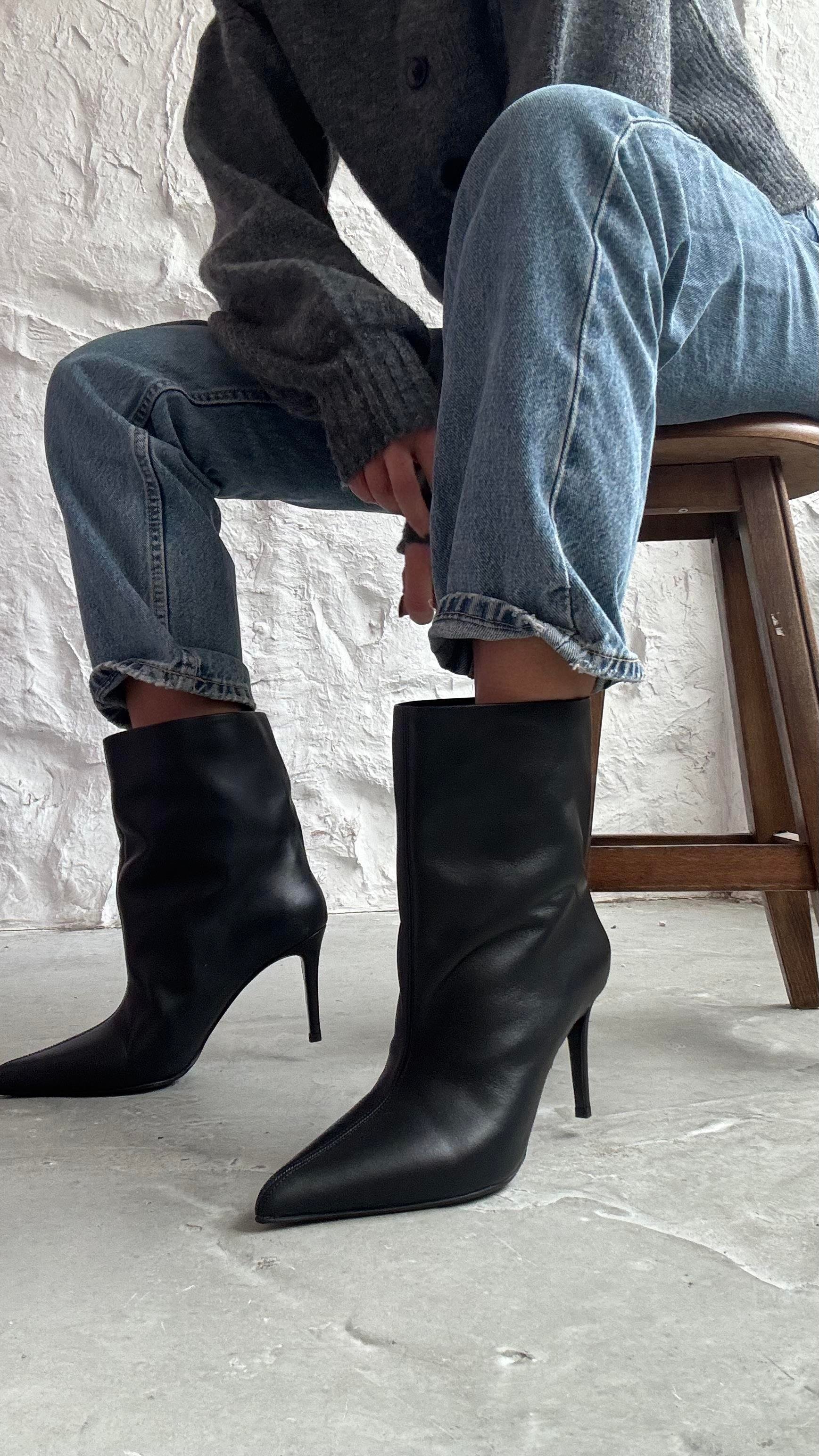 BOWSER SİYAH DERİ TOPUKLU BOT