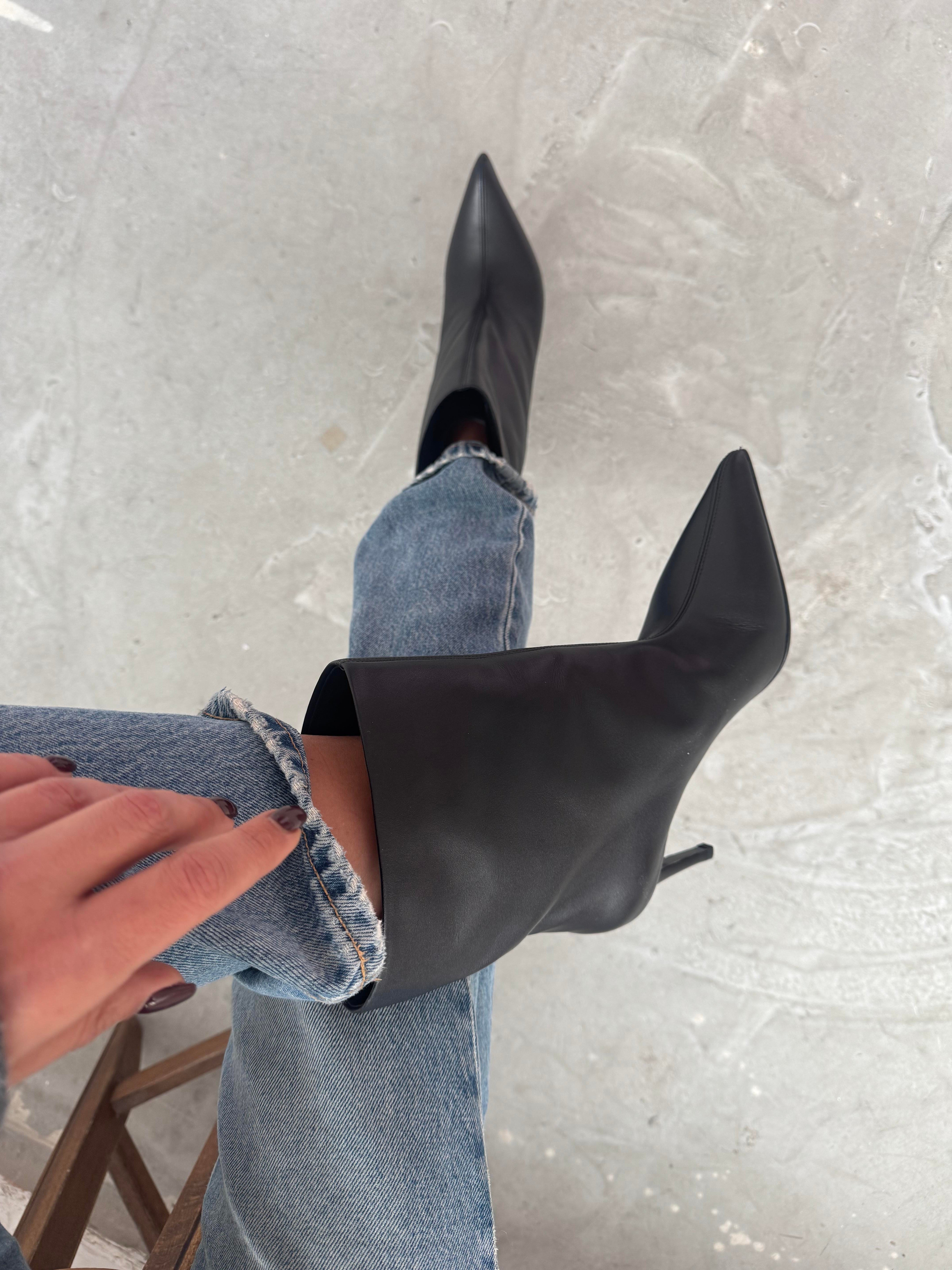 BOWSER SİYAH DERİ TOPUKLU BOT