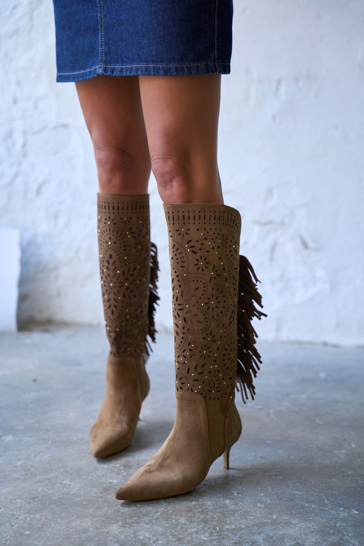 BRİON KUM SÜET ÇİZME