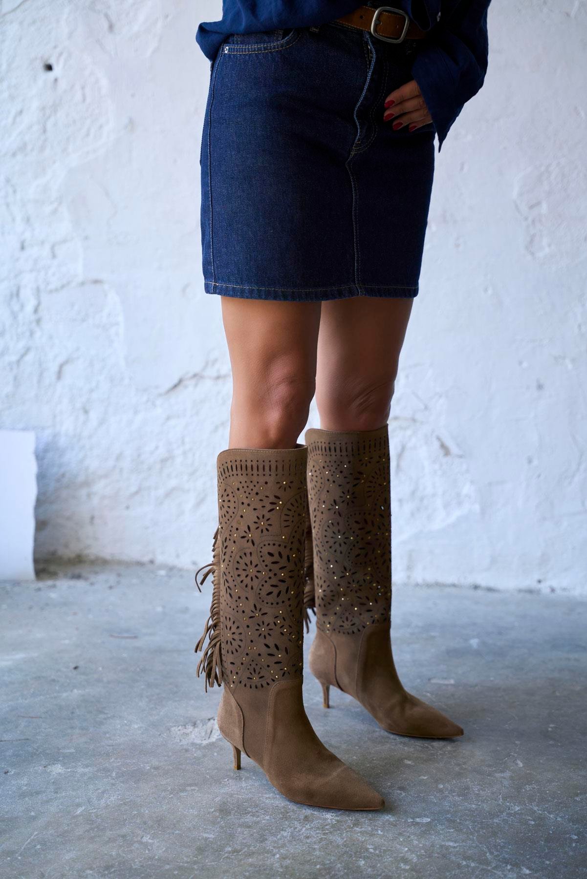 BRİON KUM SÜET ÇİZME