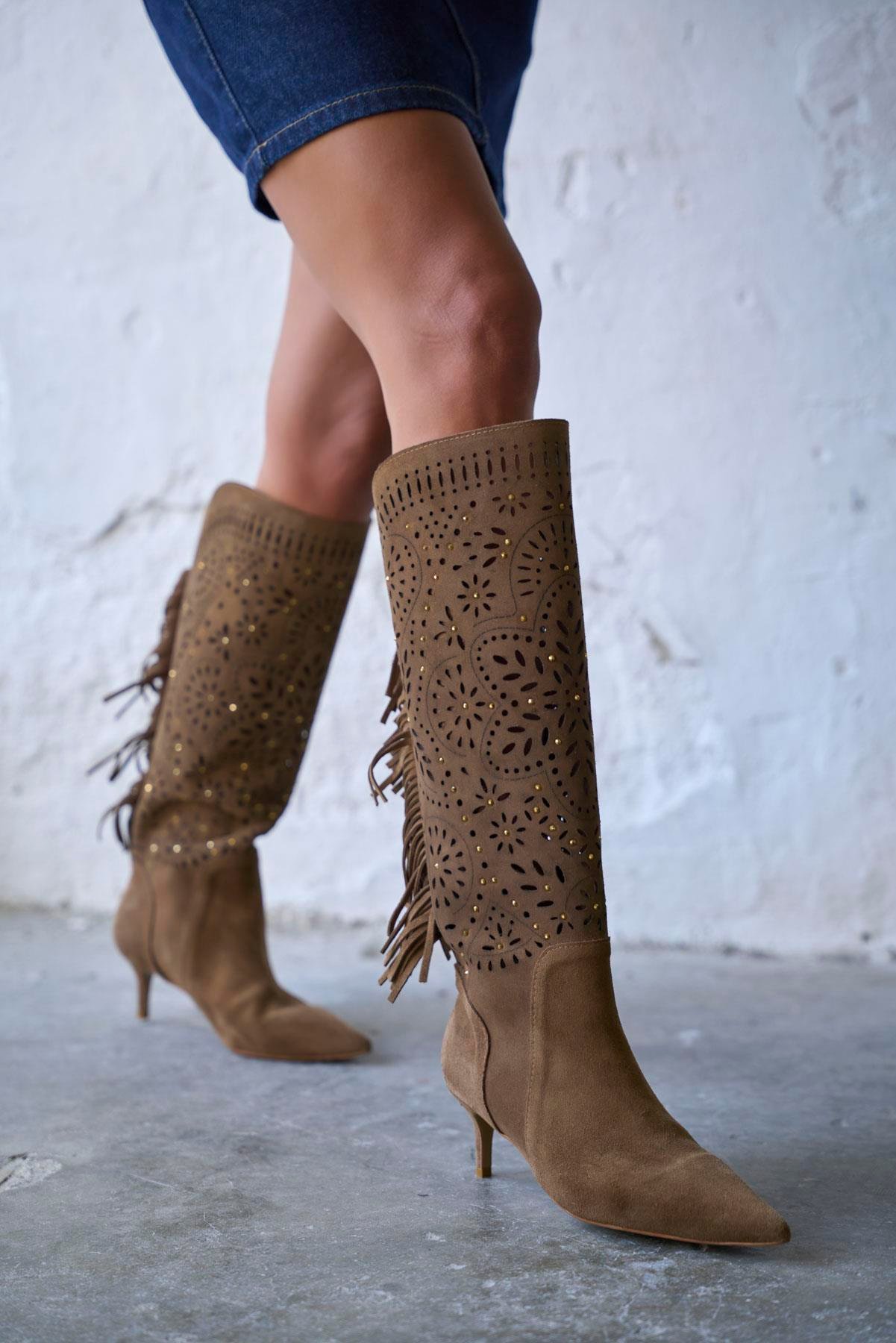 BRİON KUM SÜET ÇİZME