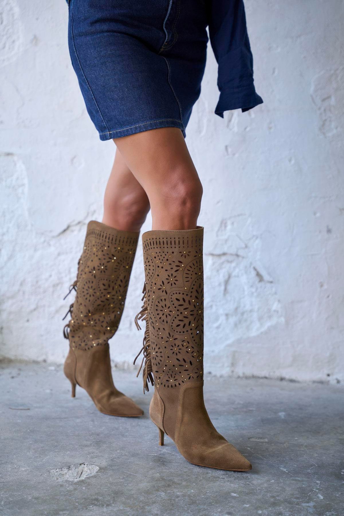 BRİON KUM SÜET ÇİZME