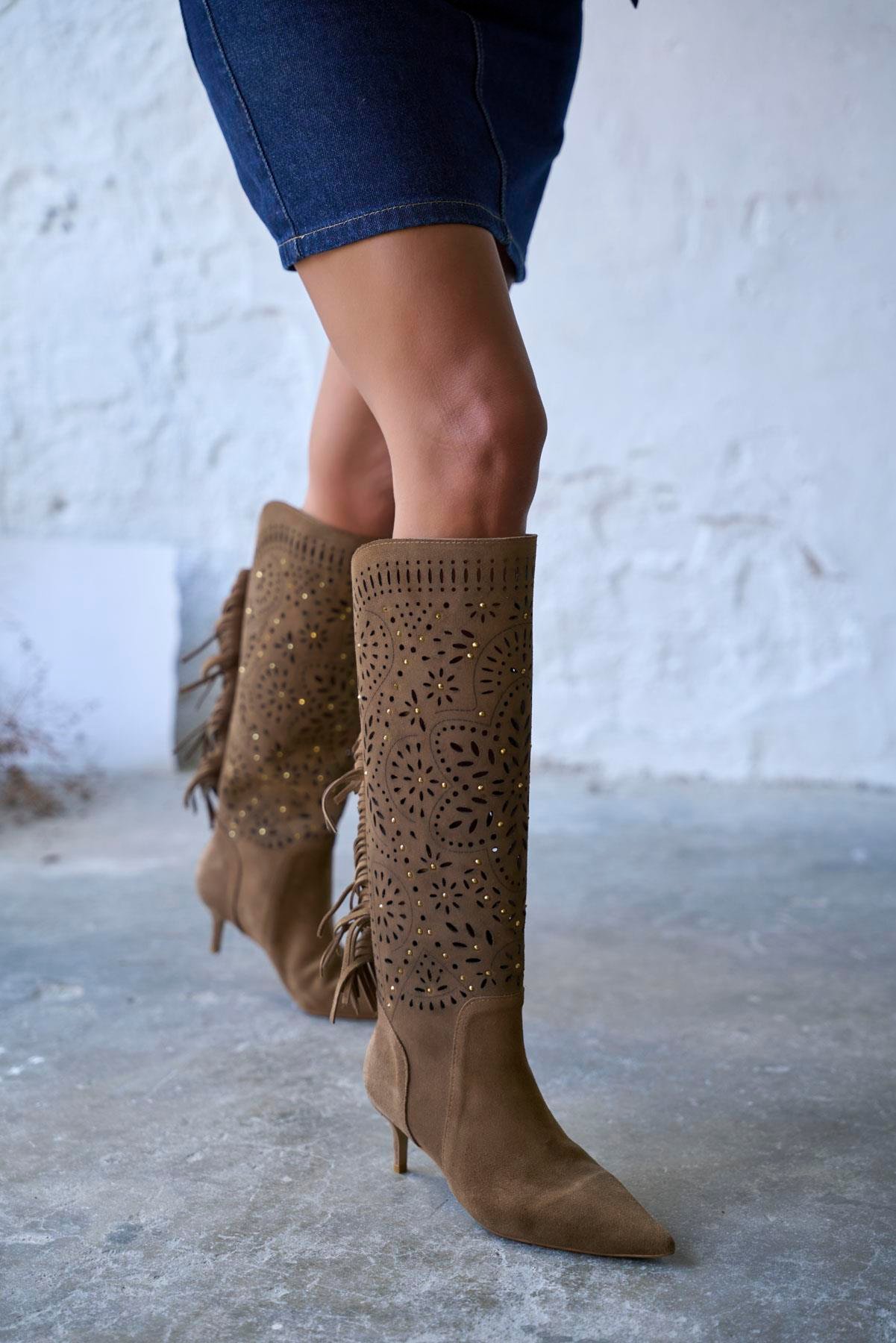 BRİON KUM SÜET ÇİZME