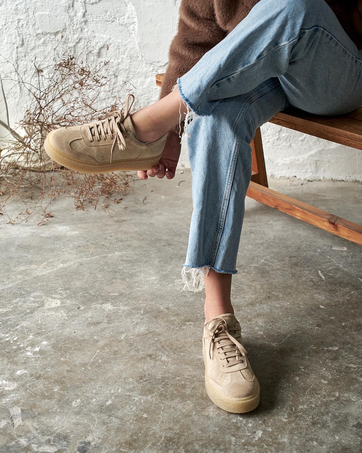 BROKLY BEJ SÜET SPOR AYAKKABI