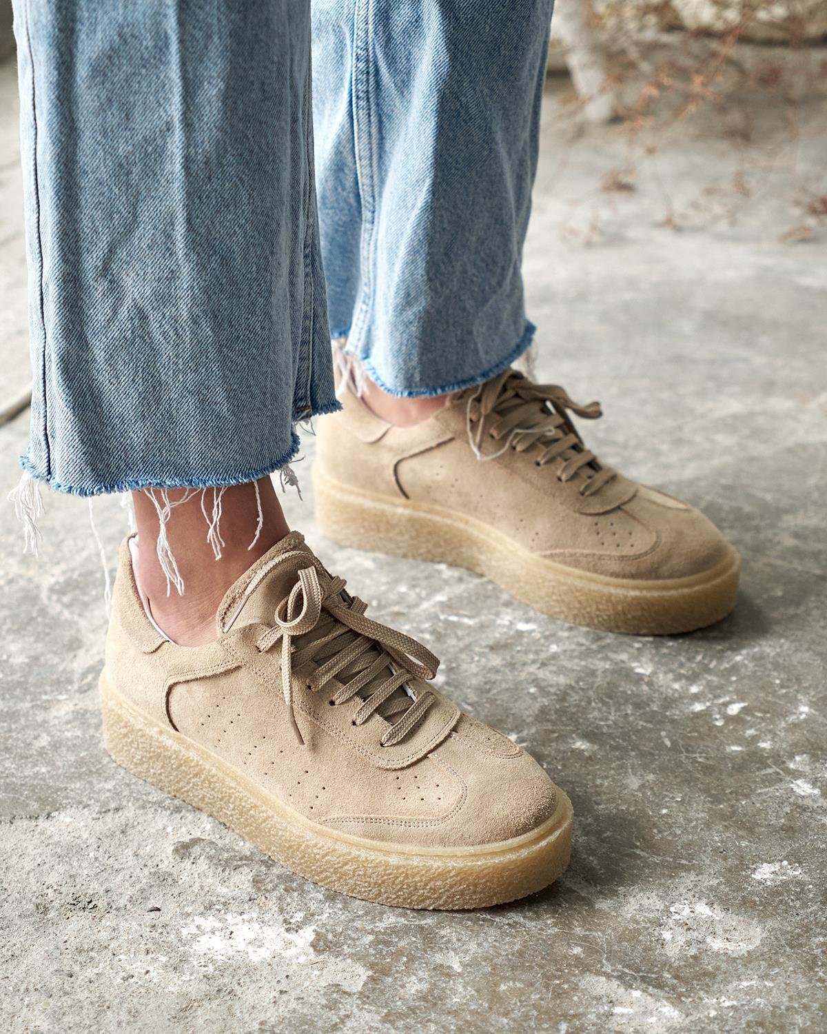 BROKLY BEJ SÜET SPOR AYAKKABI