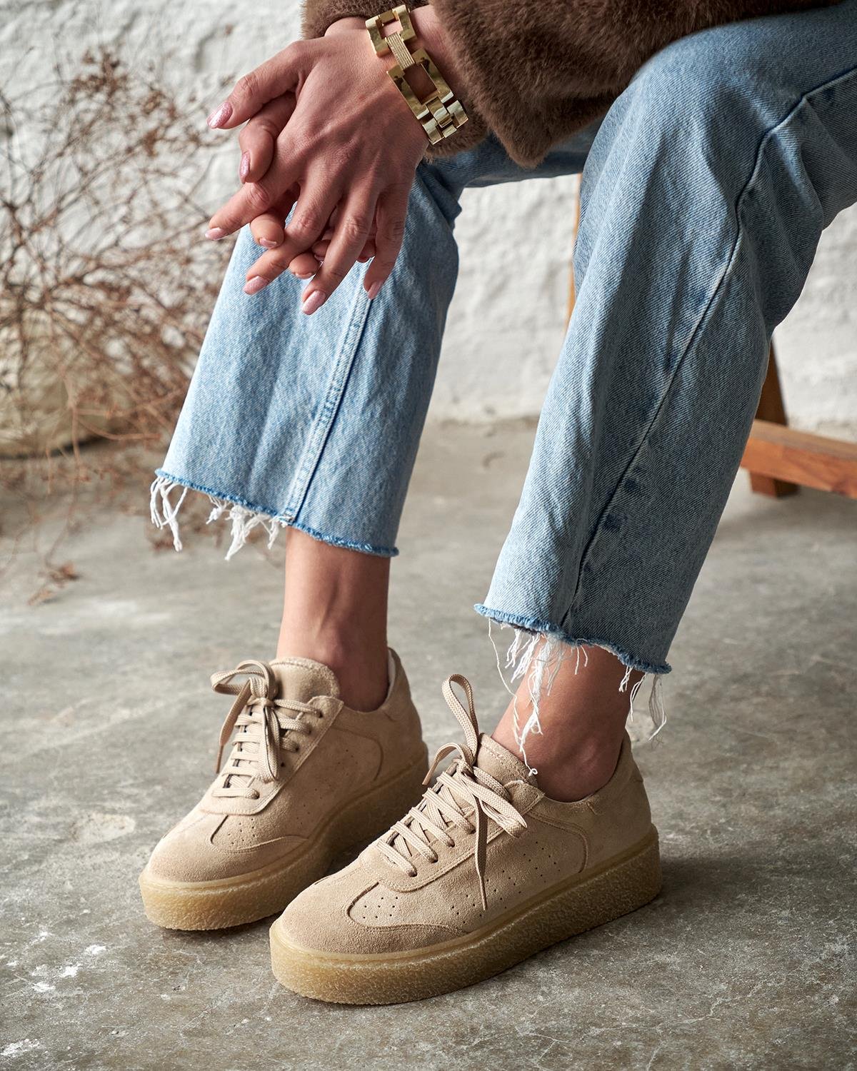 BROKLY BEJ SÜET SPOR AYAKKABI