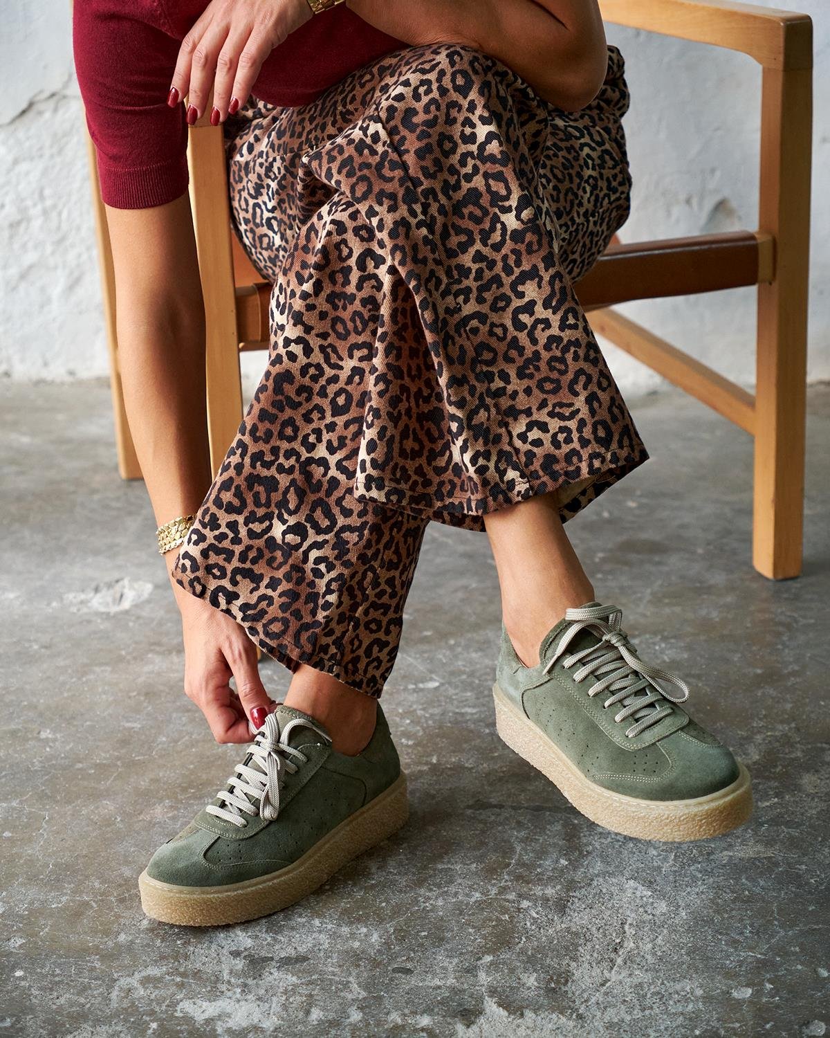 BROKLY HAKİ SÜET SPOR AYAKKABI