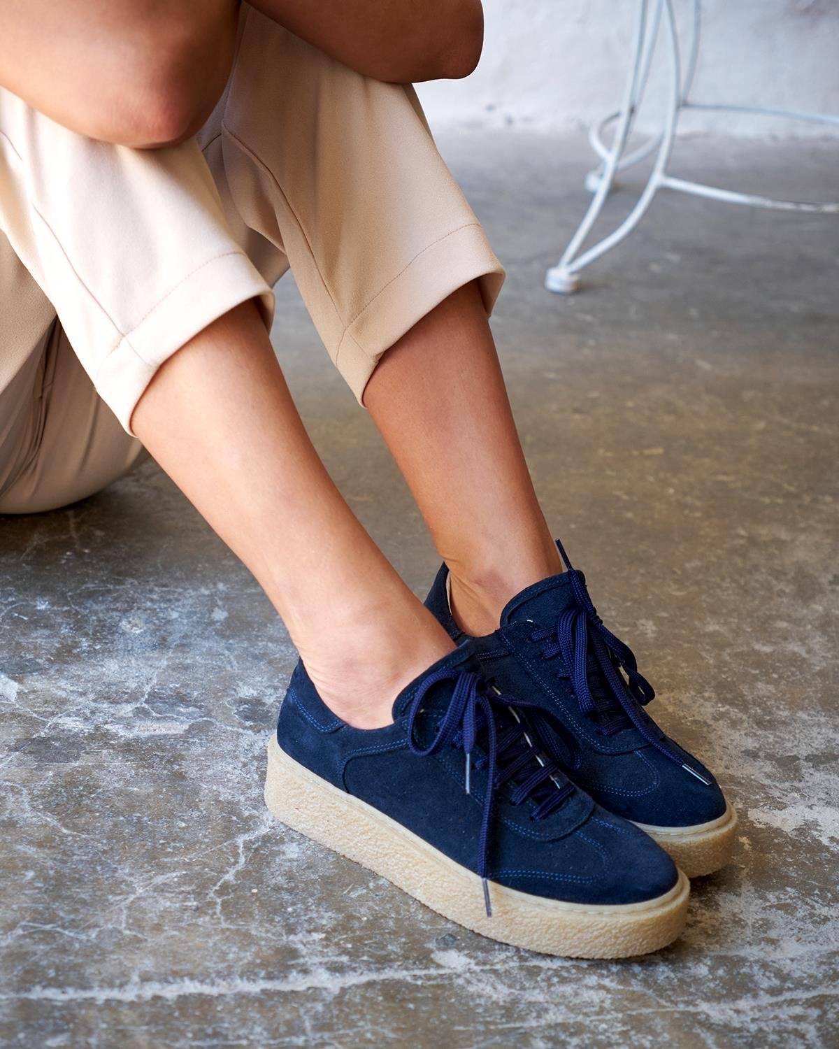 BROKLY LACİVERT SÜET SPOR AYAKKABI