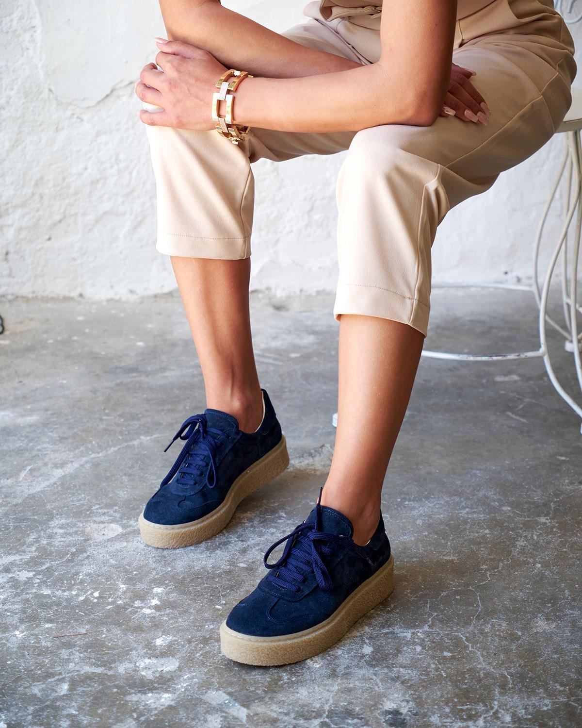 BROKLY LACİVERT SÜET SPOR AYAKKABI