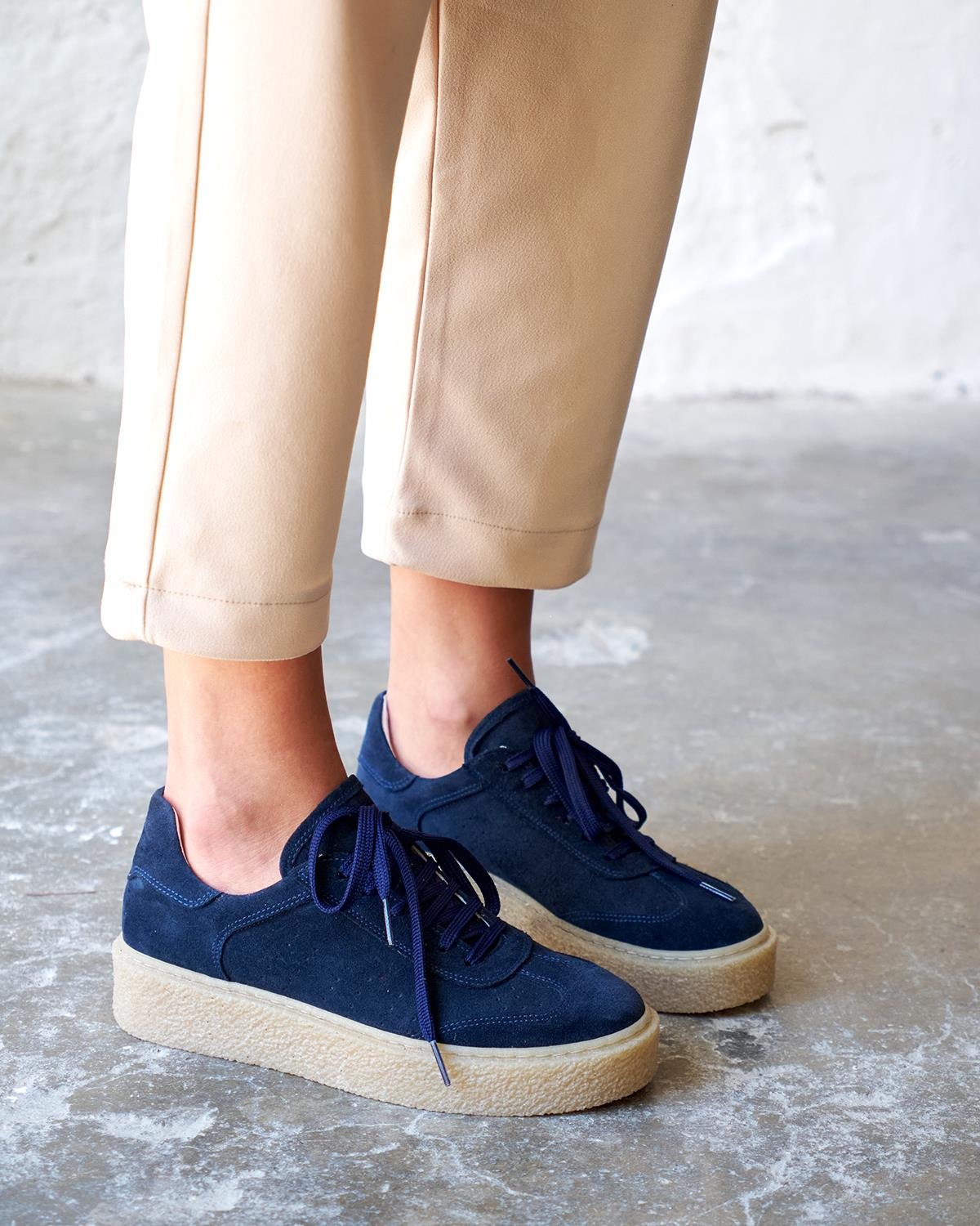 BROKLY LACİVERT SÜET SPOR AYAKKABI