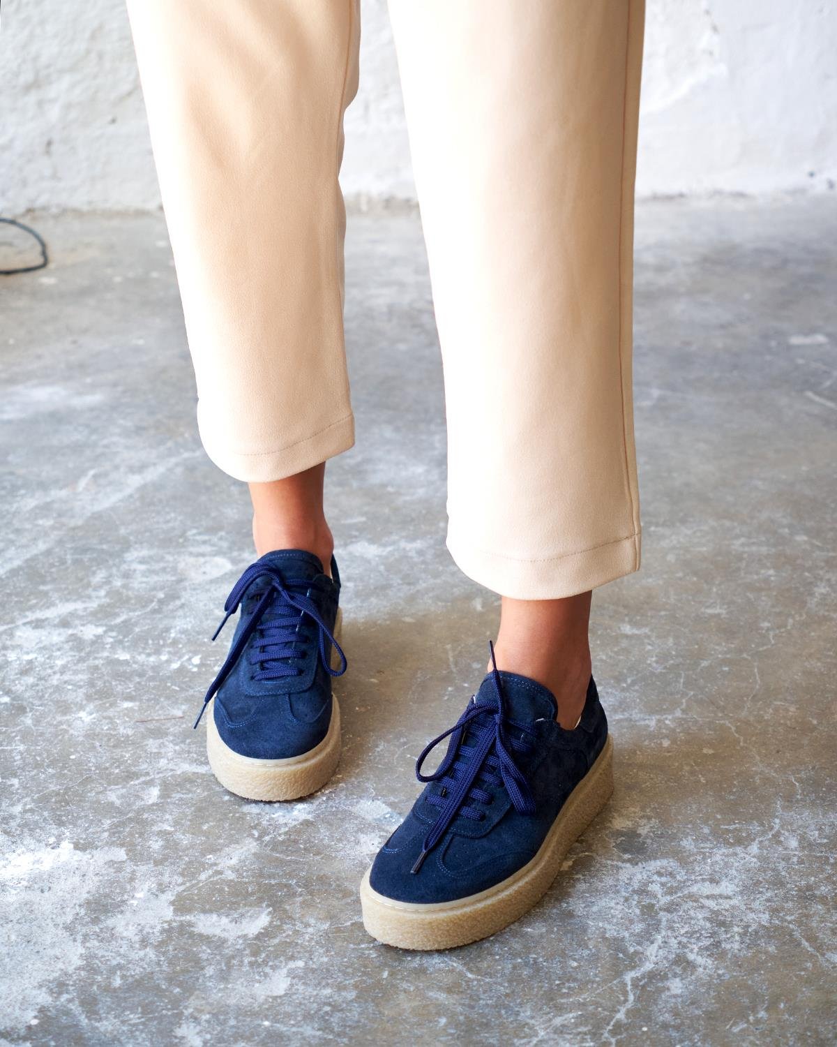 BROKLY LACİVERT SÜET SPOR AYAKKABI