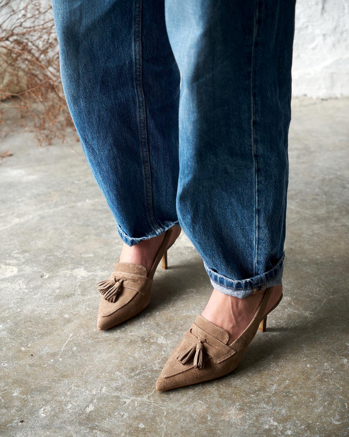 CARPY VİZON SÜET TOPUKLU AYAKKABI