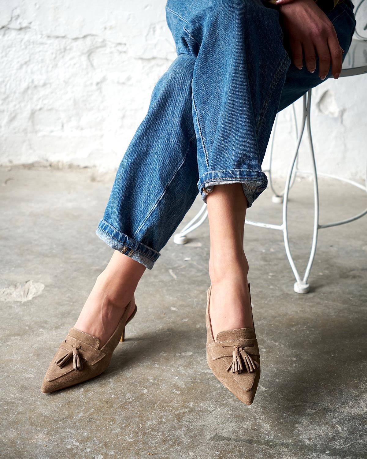 CARPY VİZON SÜET TOPUKLU AYAKKABI