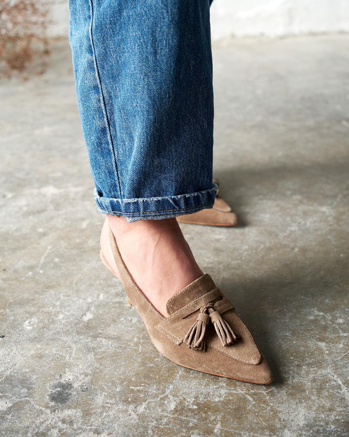 CARPY VİZON SÜET TOPUKLU AYAKKABI