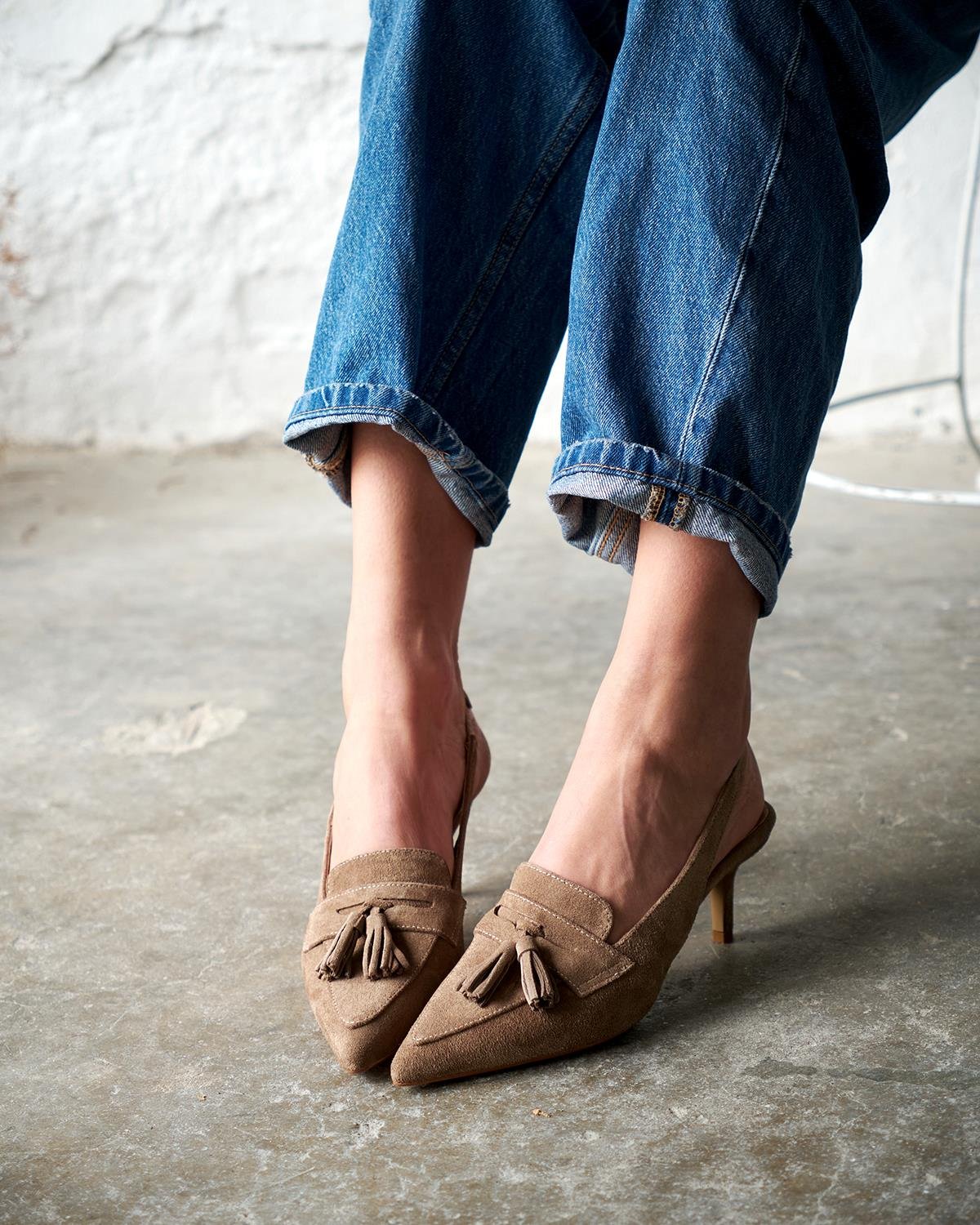 CARPY VİZON SÜET TOPUKLU AYAKKABI