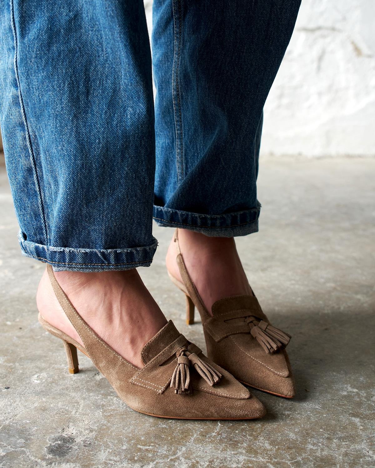 CARPY VİZON SÜET TOPUKLU AYAKKABI