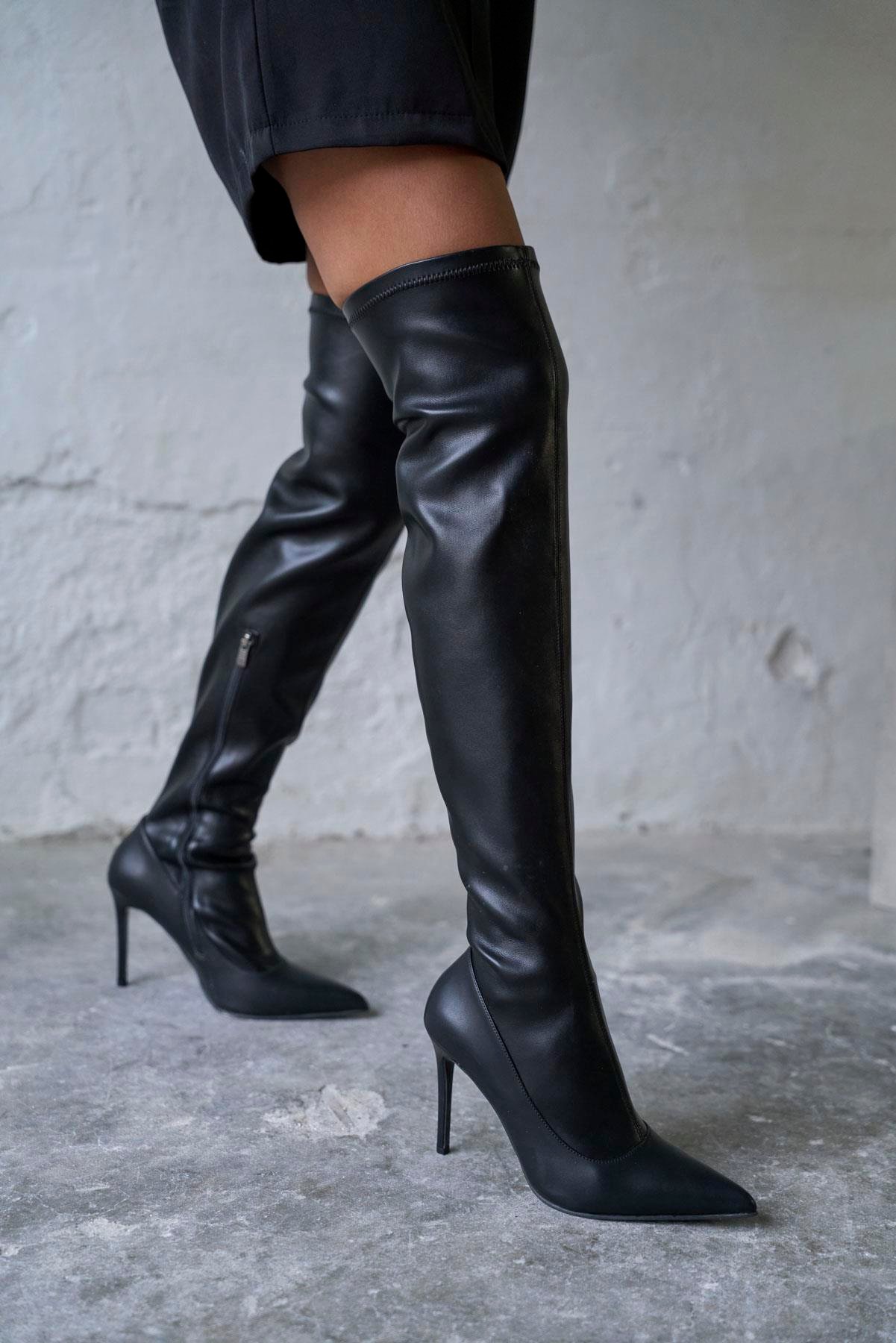 CELVİE SİYAH STREÇ ÇİZME