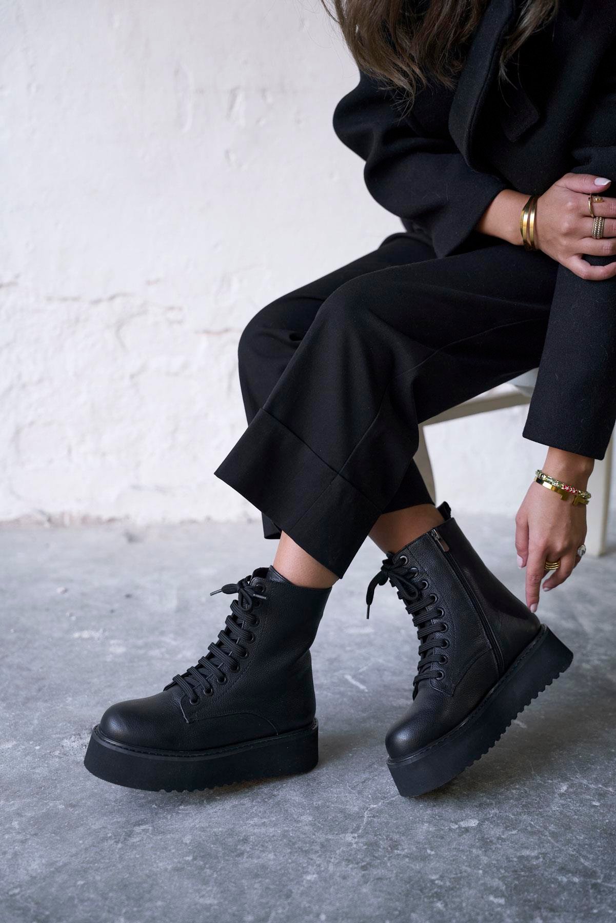 CLİV SİYAH DERİ BOT