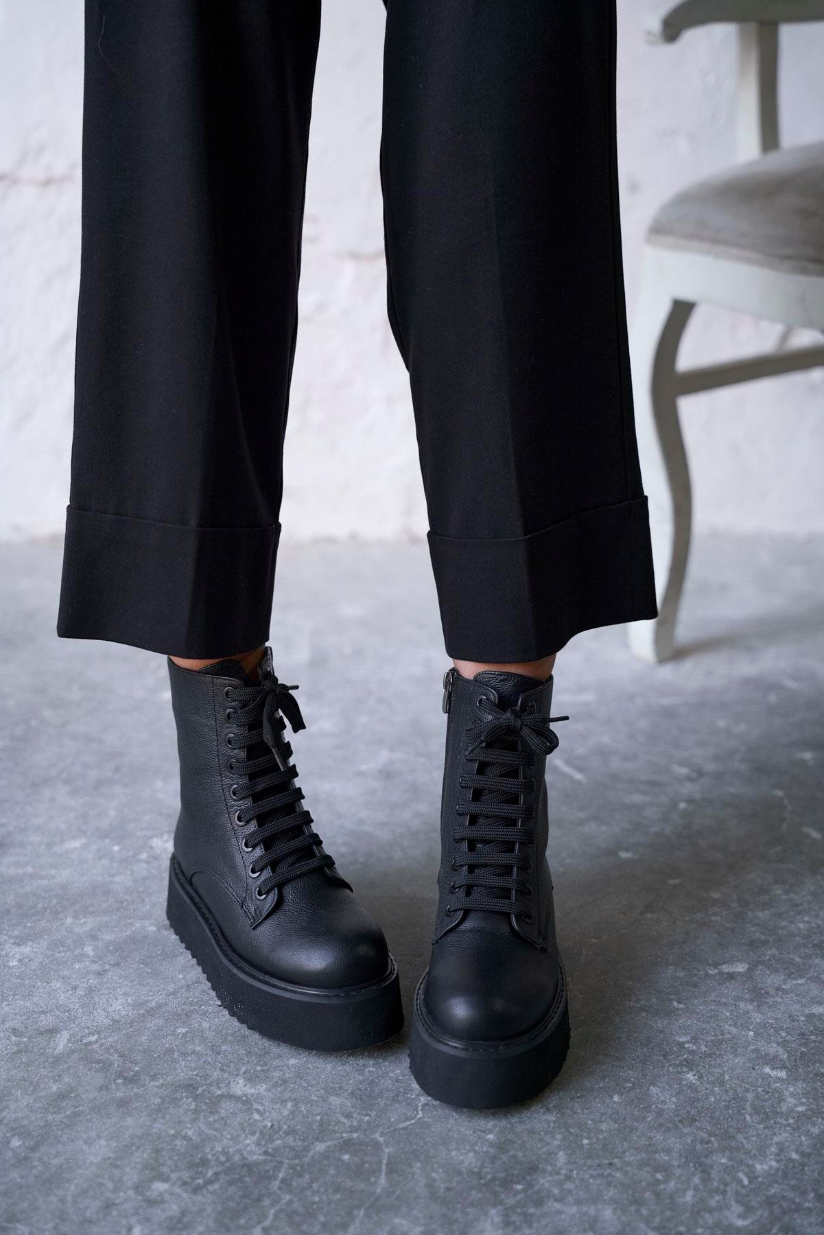 CLİV SİYAH DERİ BOT