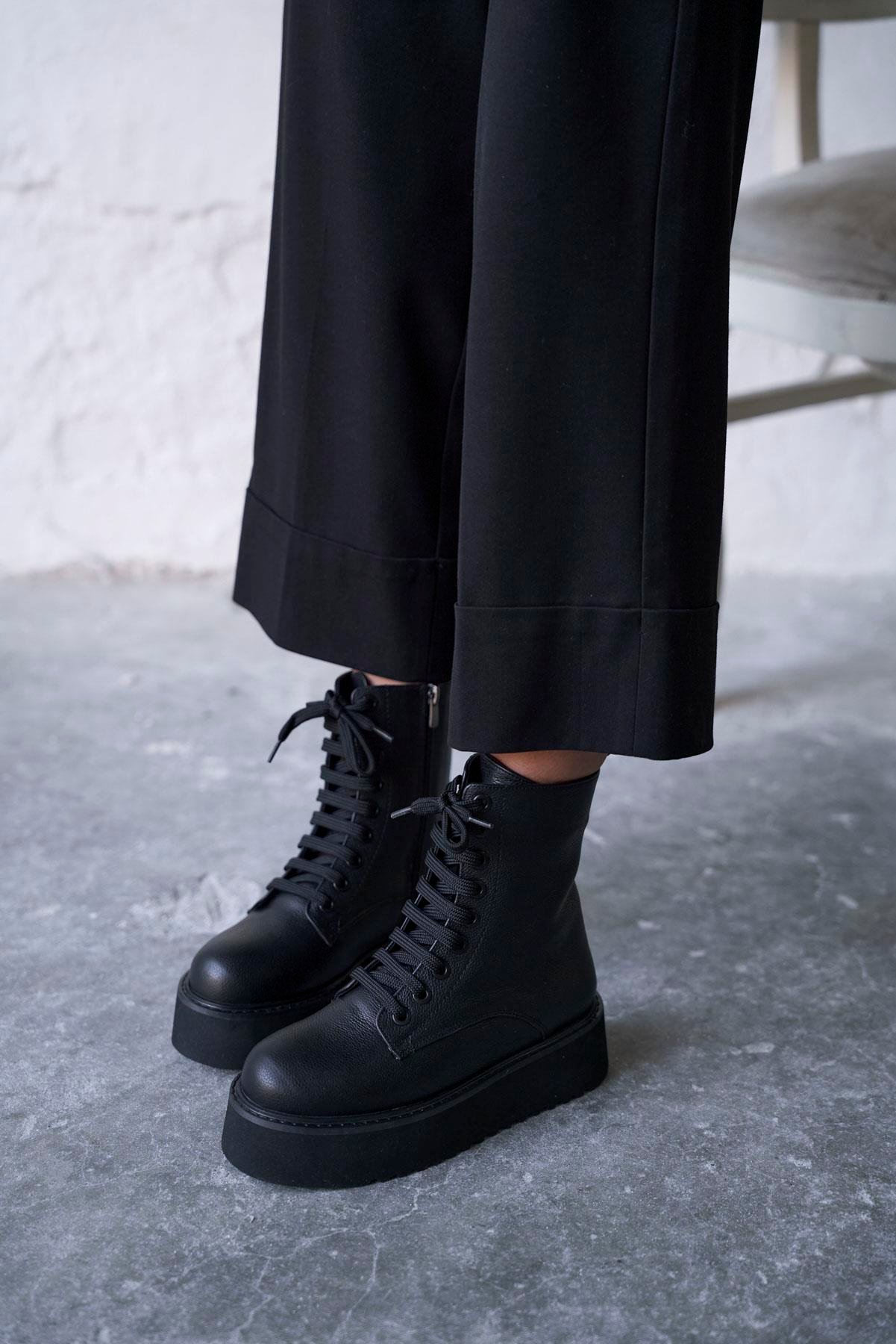 CLİV SİYAH DERİ BOT