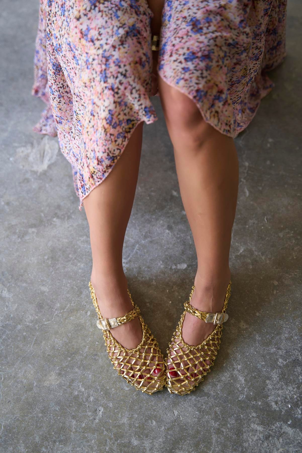 COLBY GOLD DERİ BABET