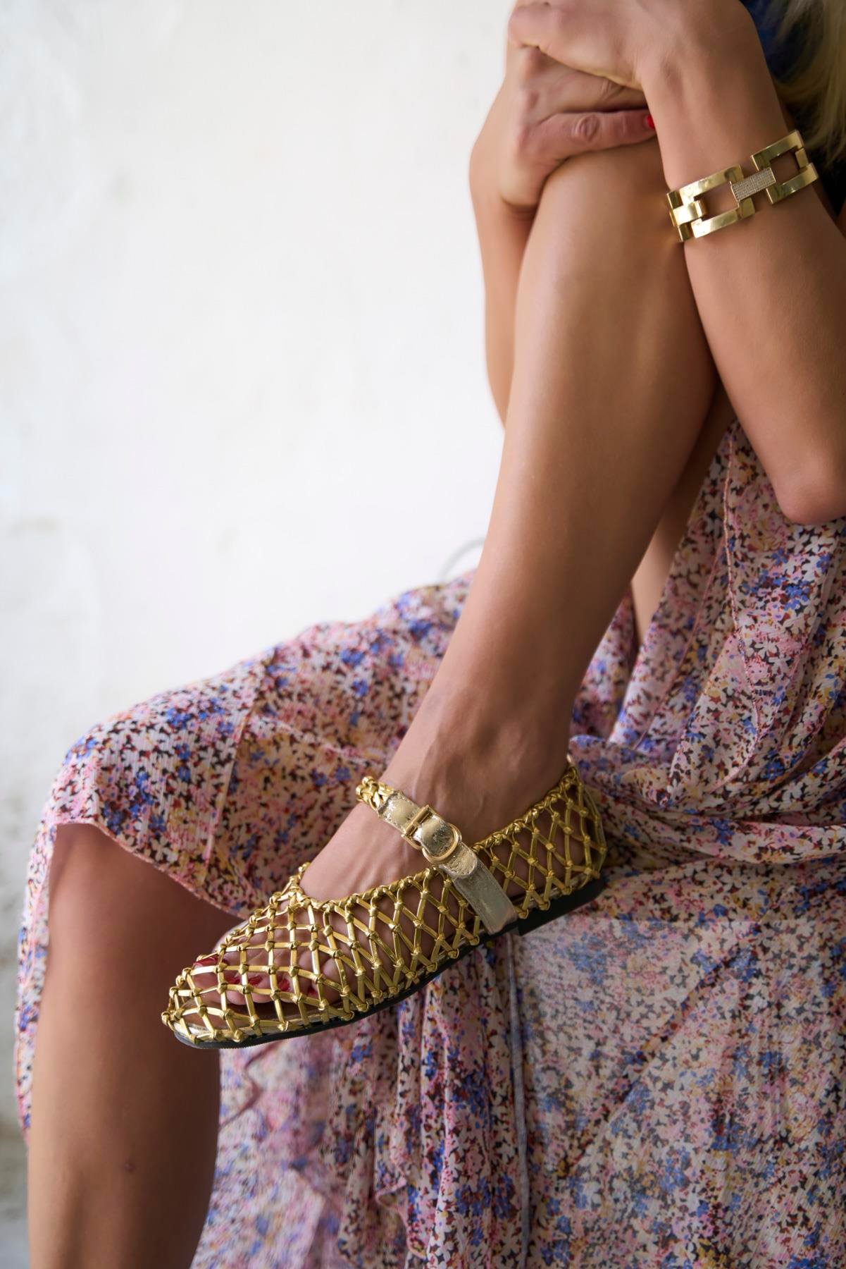 COLBY GOLD DERİ BABET