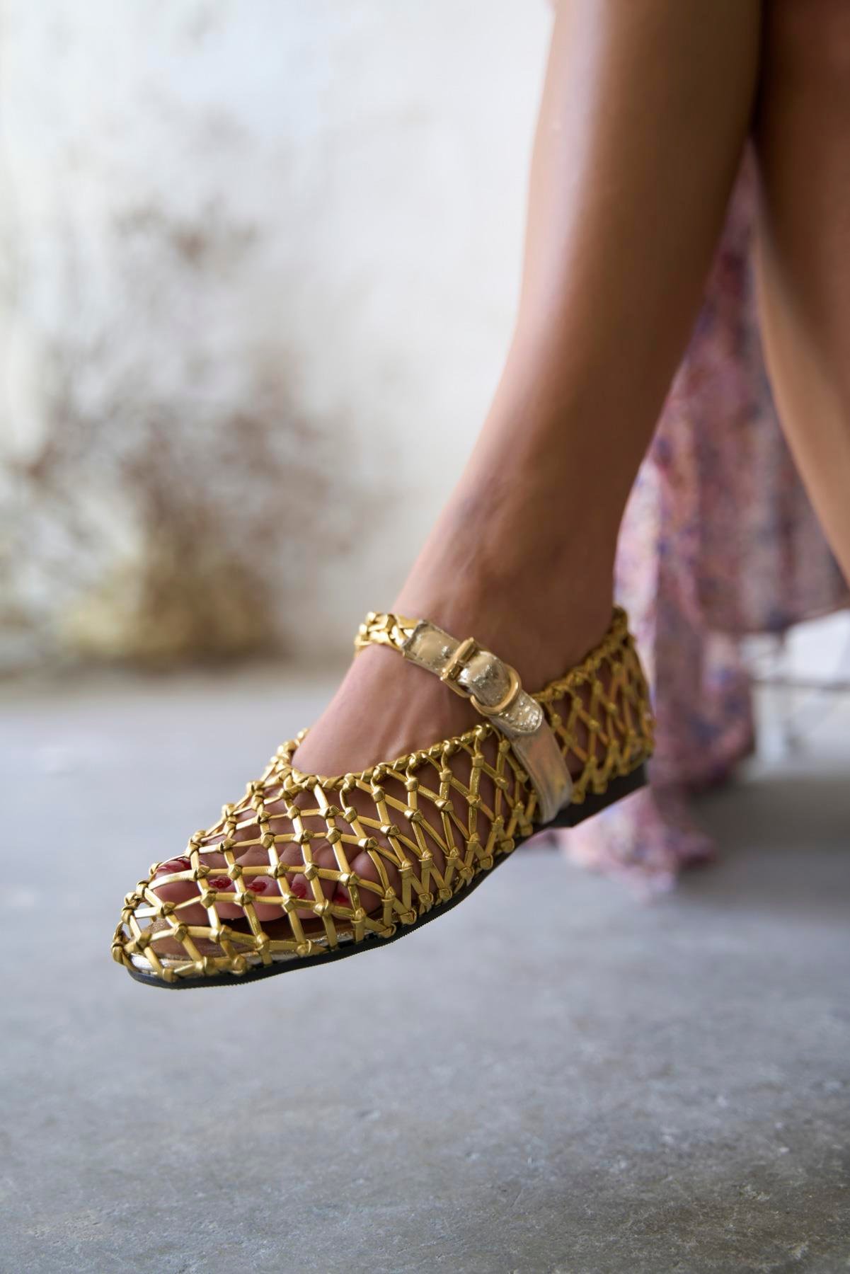 COLBY GOLD DERİ BABET