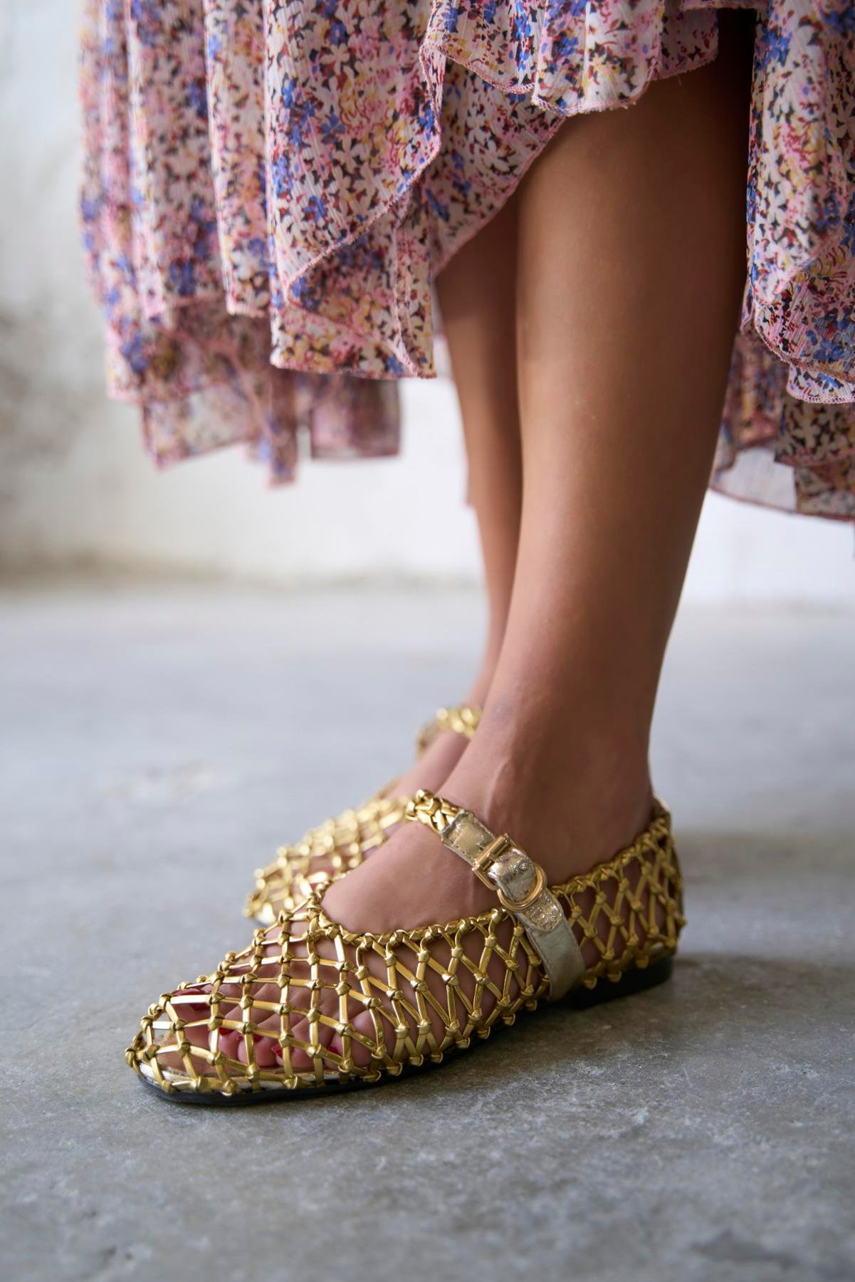 COLBY GOLD DERİ BABET