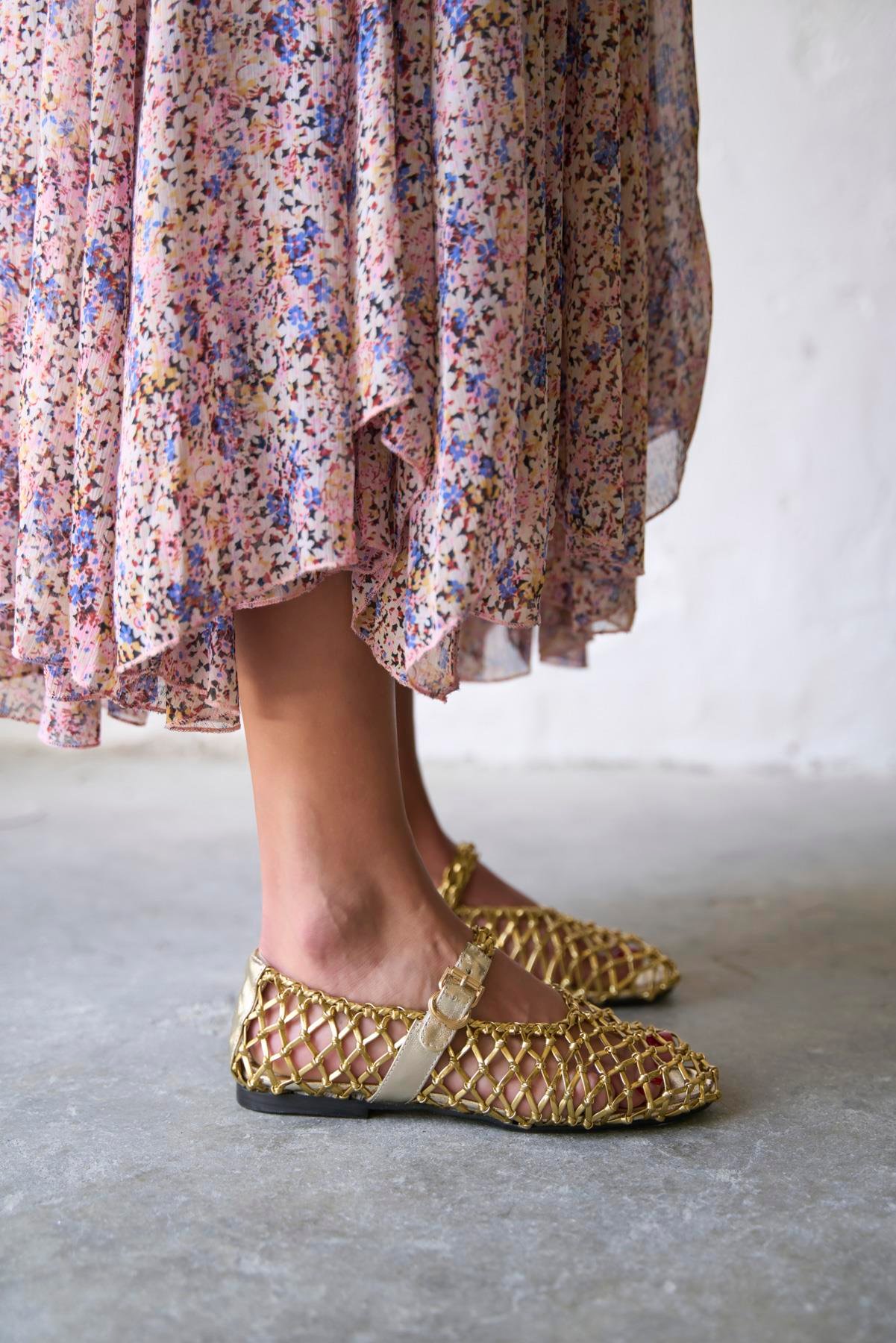 COLBY GOLD DERİ BABET