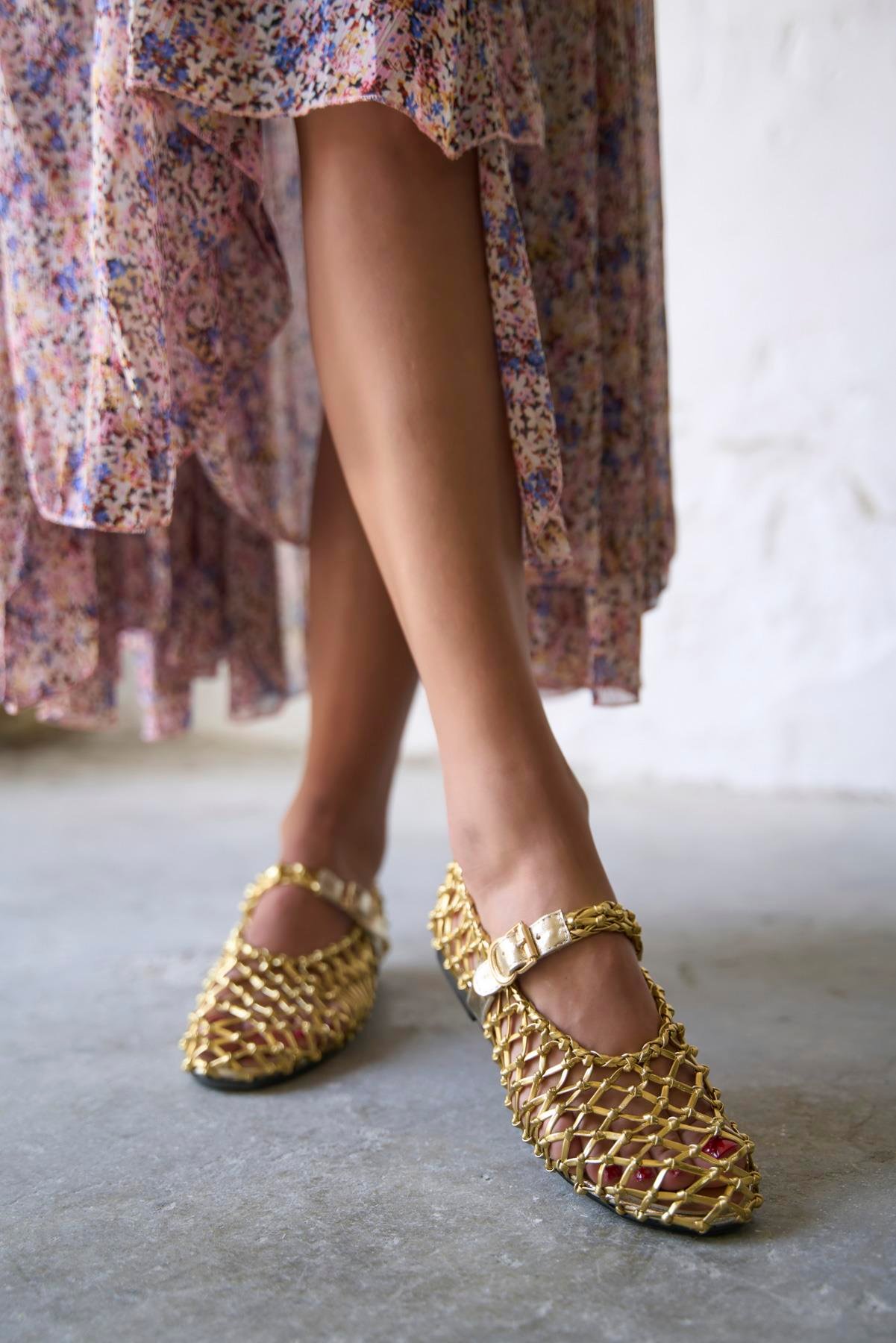 COLBY GOLD DERİ BABET