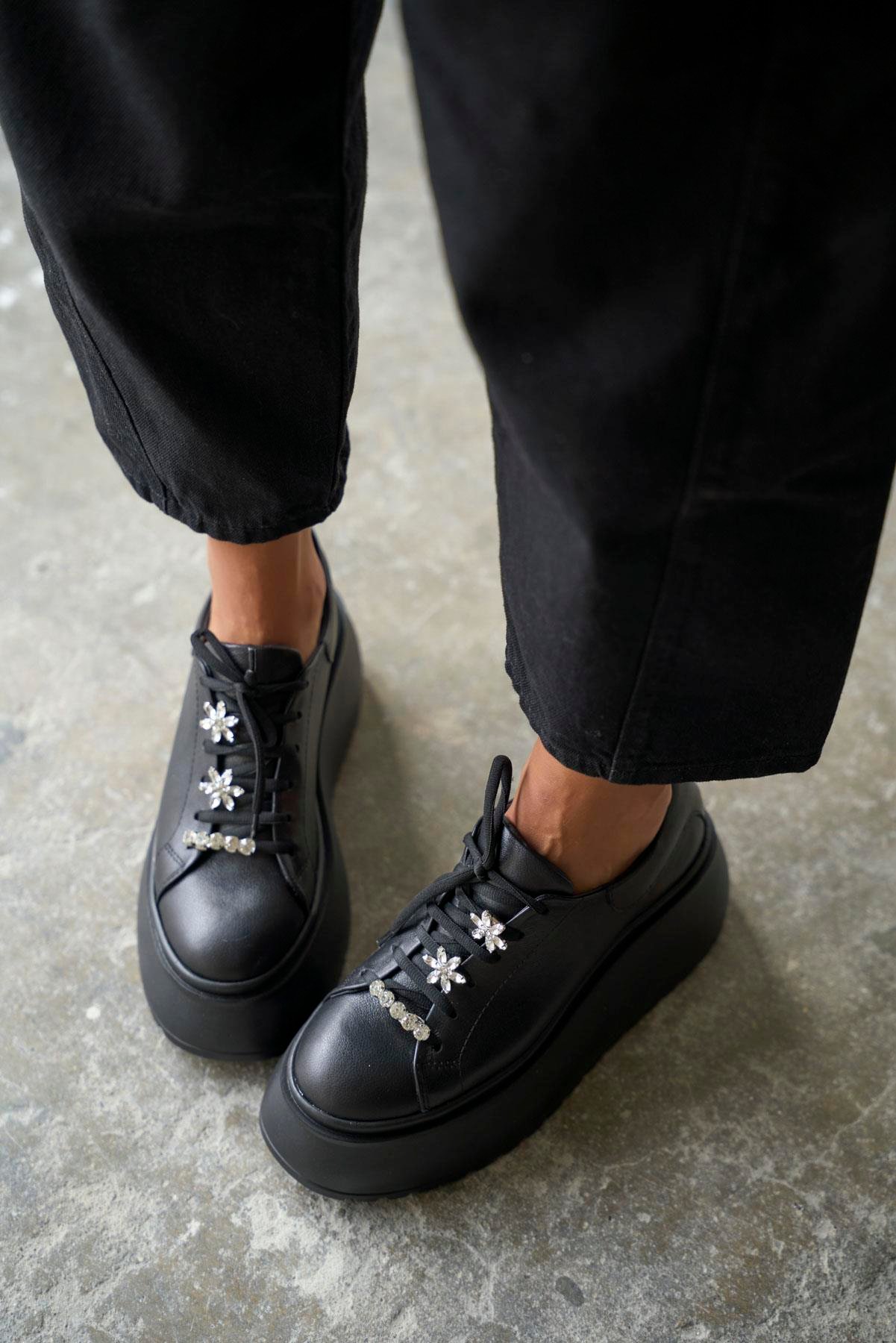 DUBAİ SİYAH SPOR AYAKKABI 