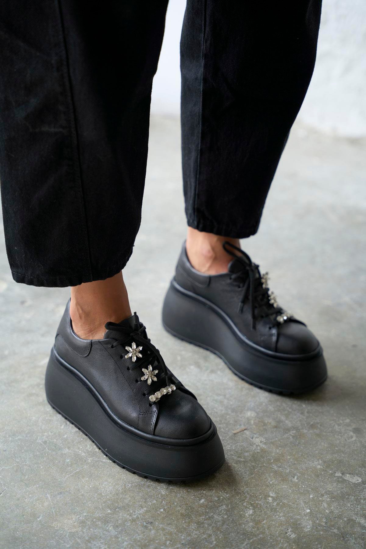 DUBAİ SİYAH SPOR AYAKKABI 