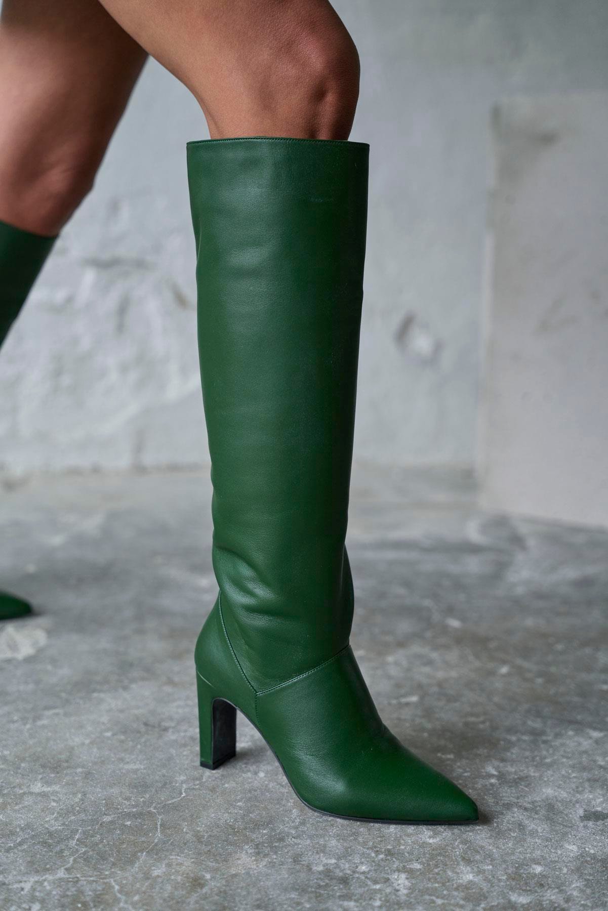 ENVOL YEŞİL DERİ ÇİZME