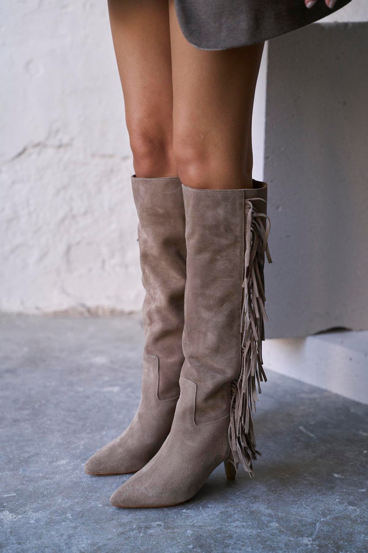 FLORES VİZON SÜET ÇİZME