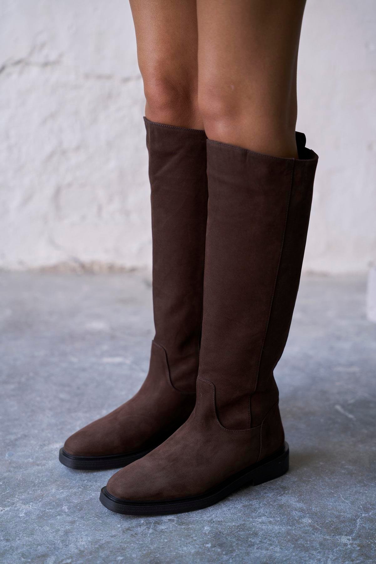 FLOVA KAHVE SÜET ÇİZME