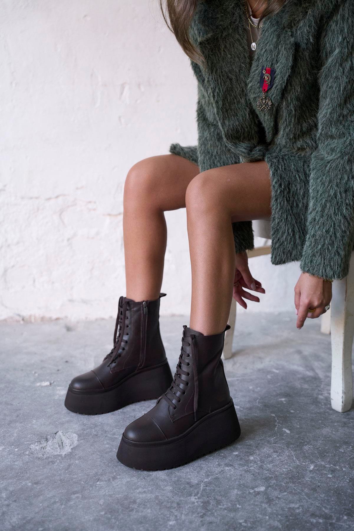 FLOYD KAHVE DERİ POSTAL