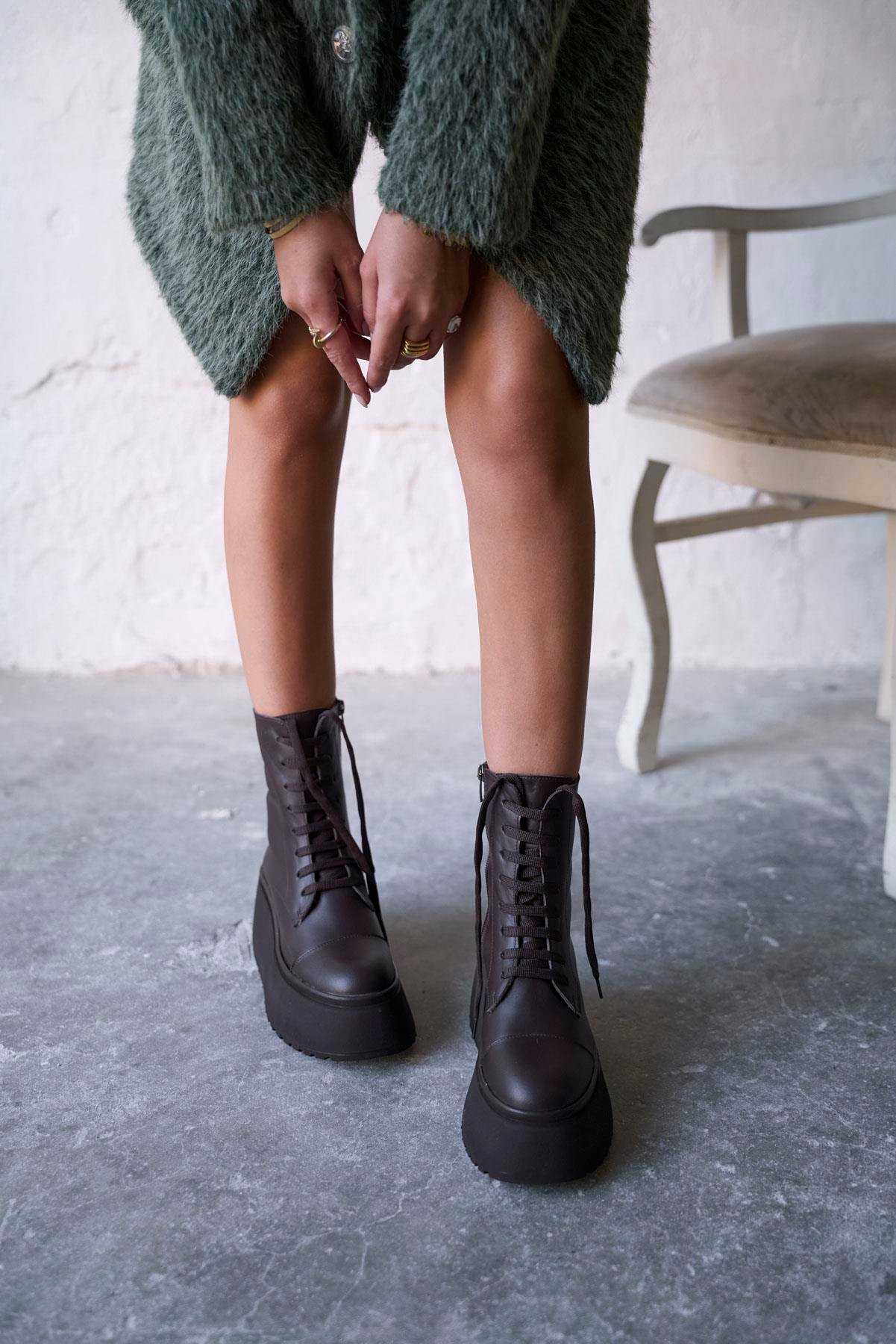 FLOYD KAHVE DERİ POSTAL