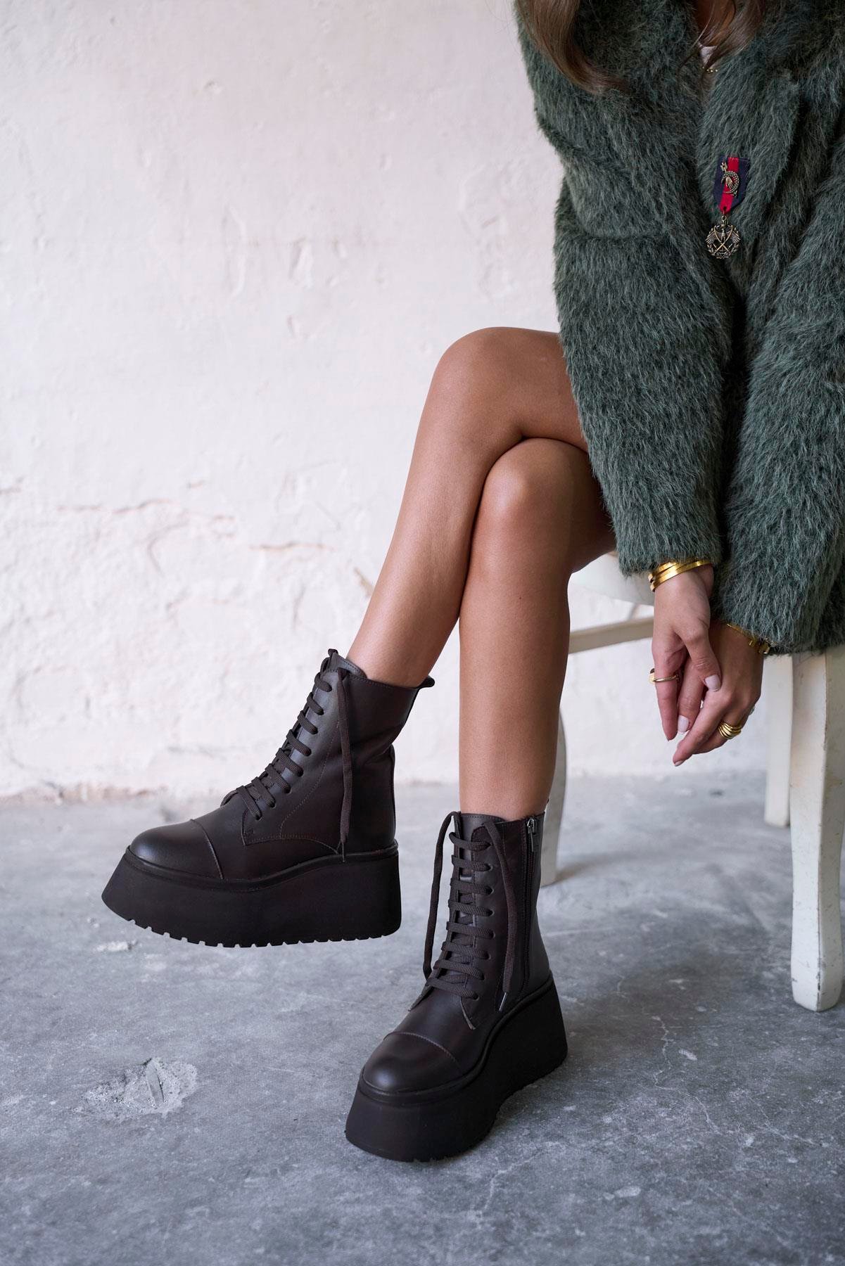 FLOYD KAHVE DERİ POSTAL