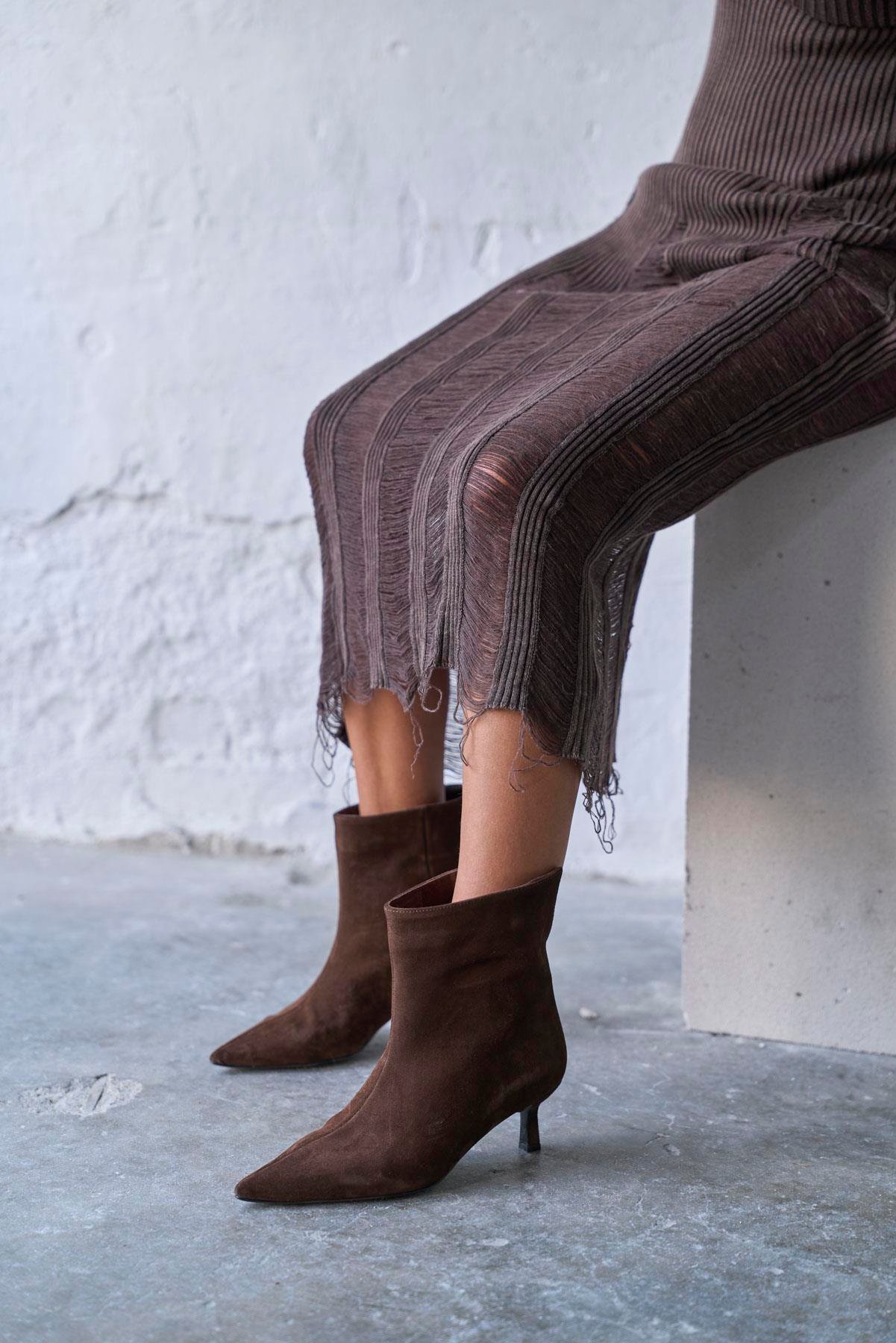 GAİL KAHVE SÜET TOPUKLU BOT