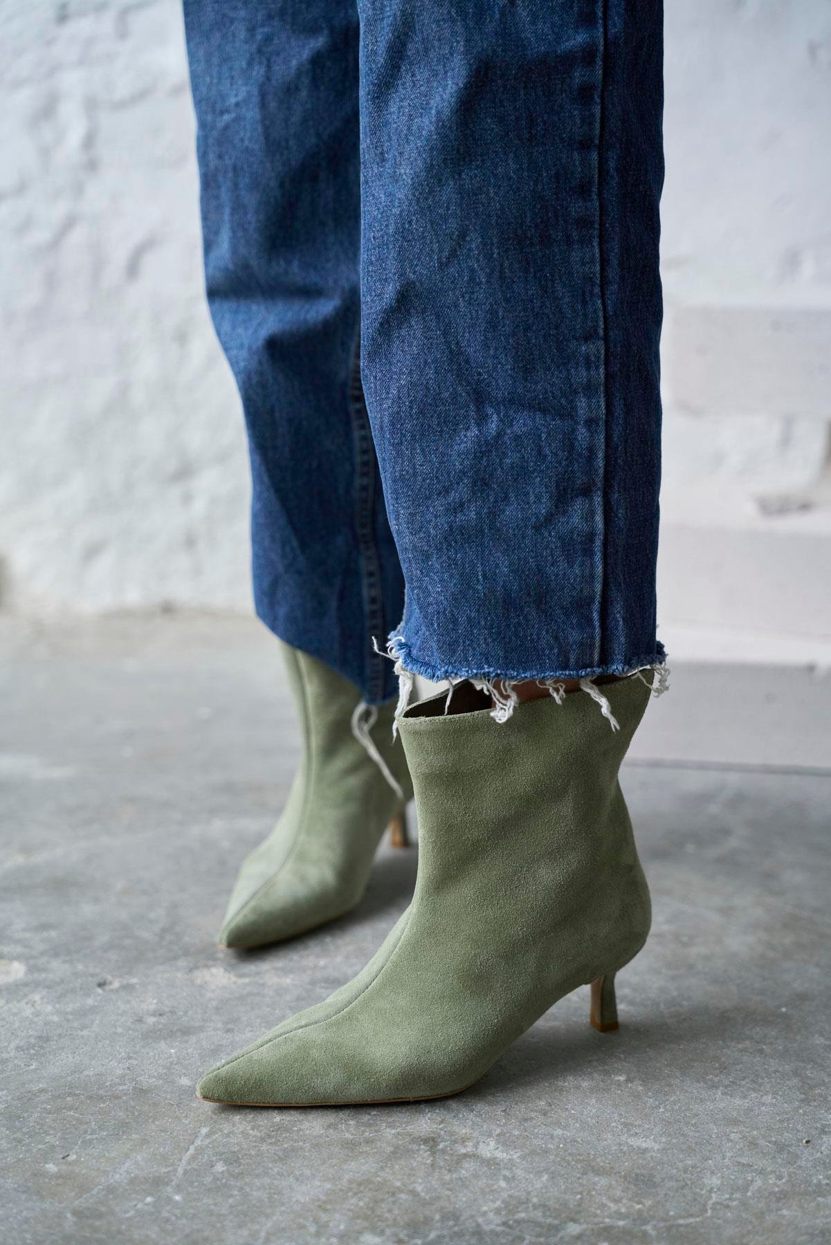 GAİL YEŞİL SÜET TOPUKLU BOT