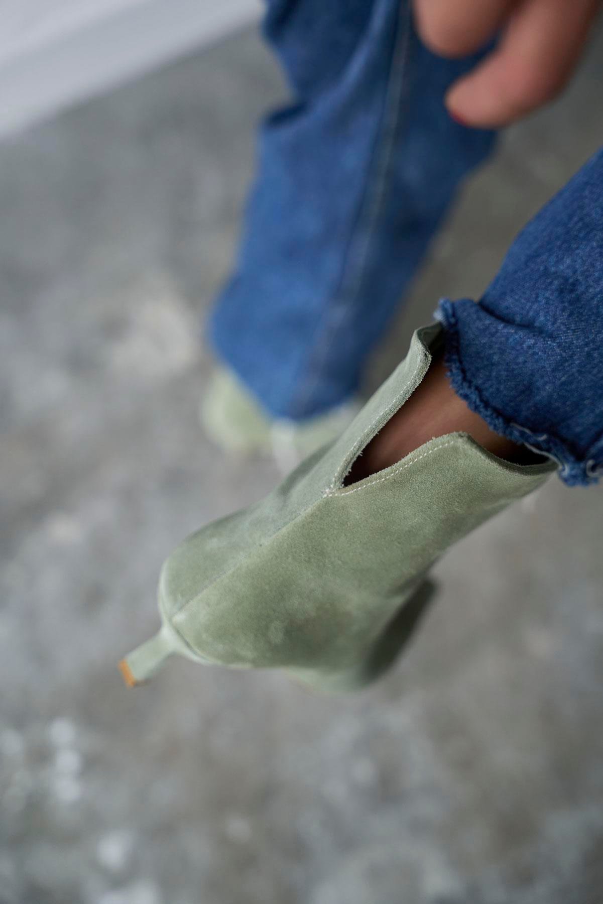 GAİL YEŞİL SÜET TOPUKLU BOT