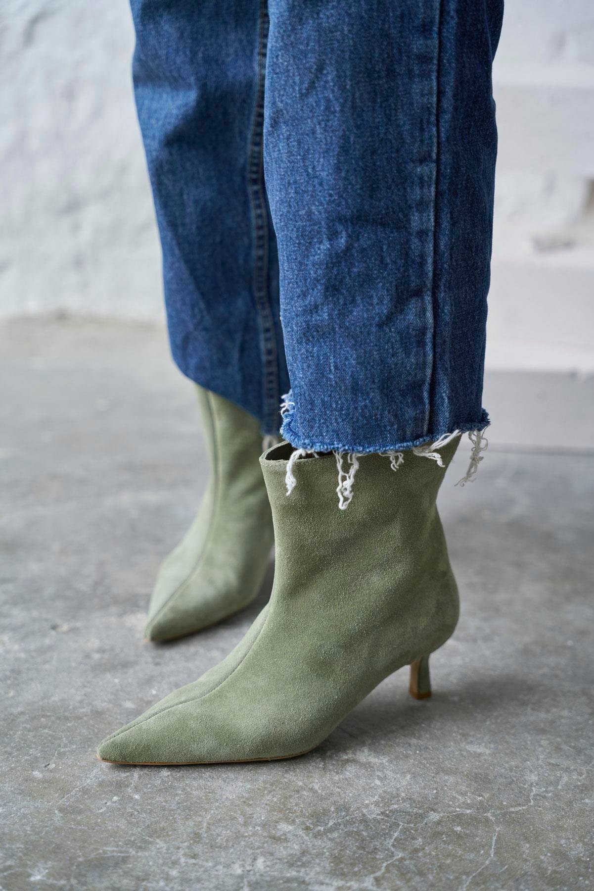 GAİL YEŞİL SÜET TOPUKLU BOT