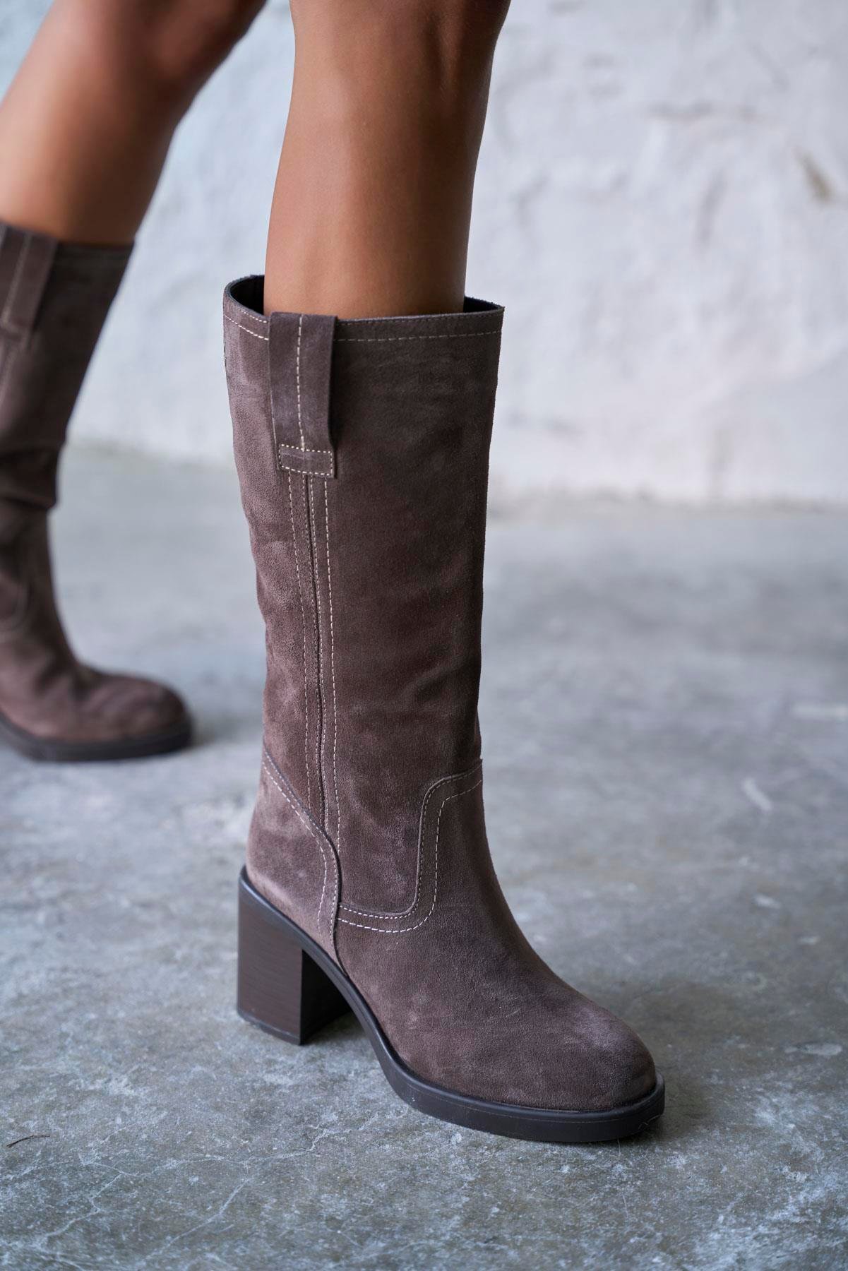 GALLEN VİZON SÜET ÇİZME