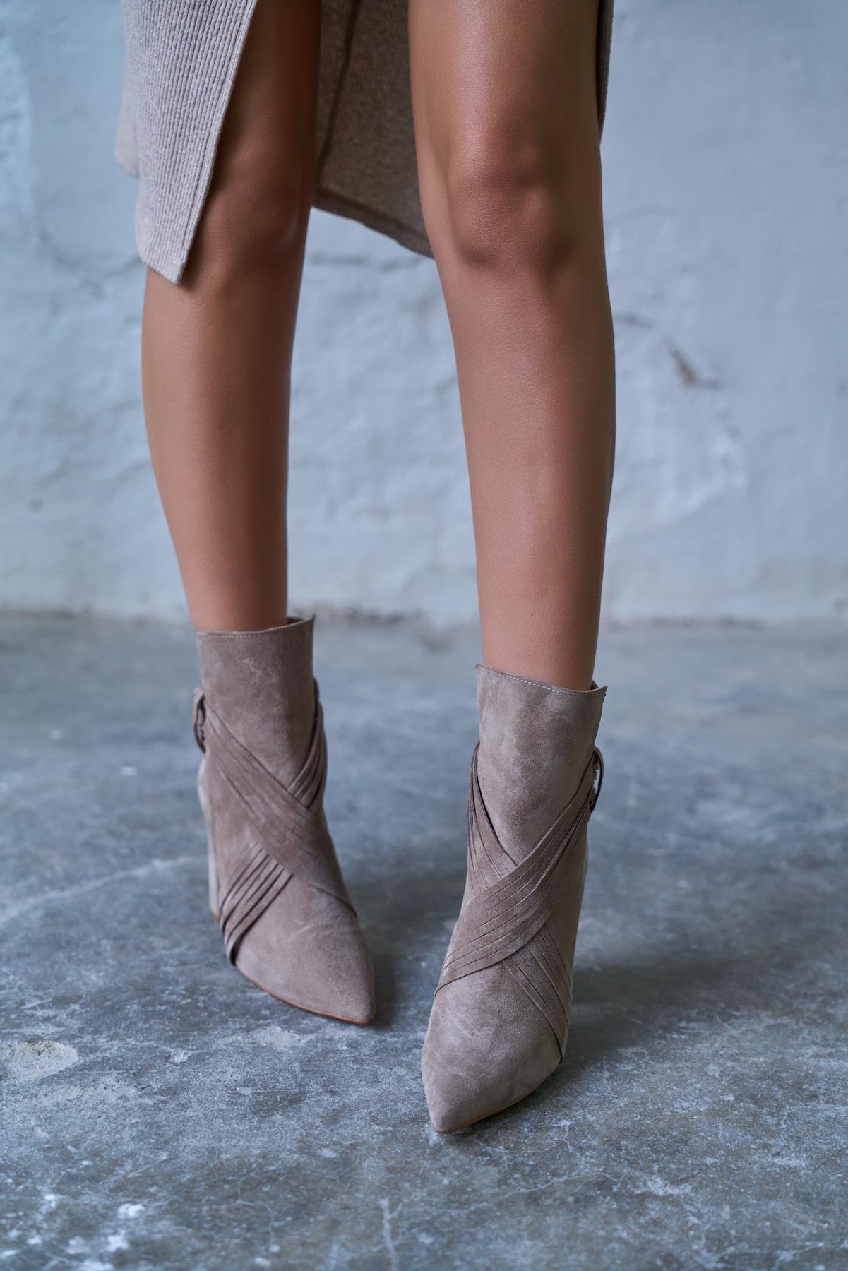 GİJON VİZON SÜET TOPUKLU BOT