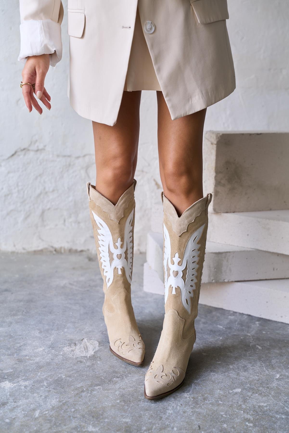 GRİMES BAL SÜET KOVBOY ÇİZME 