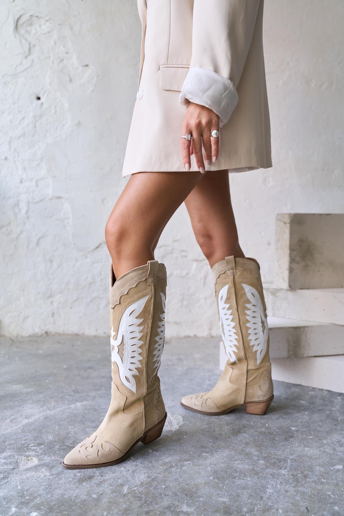 GRİMES BAL SÜET KOVBOY ÇİZME 