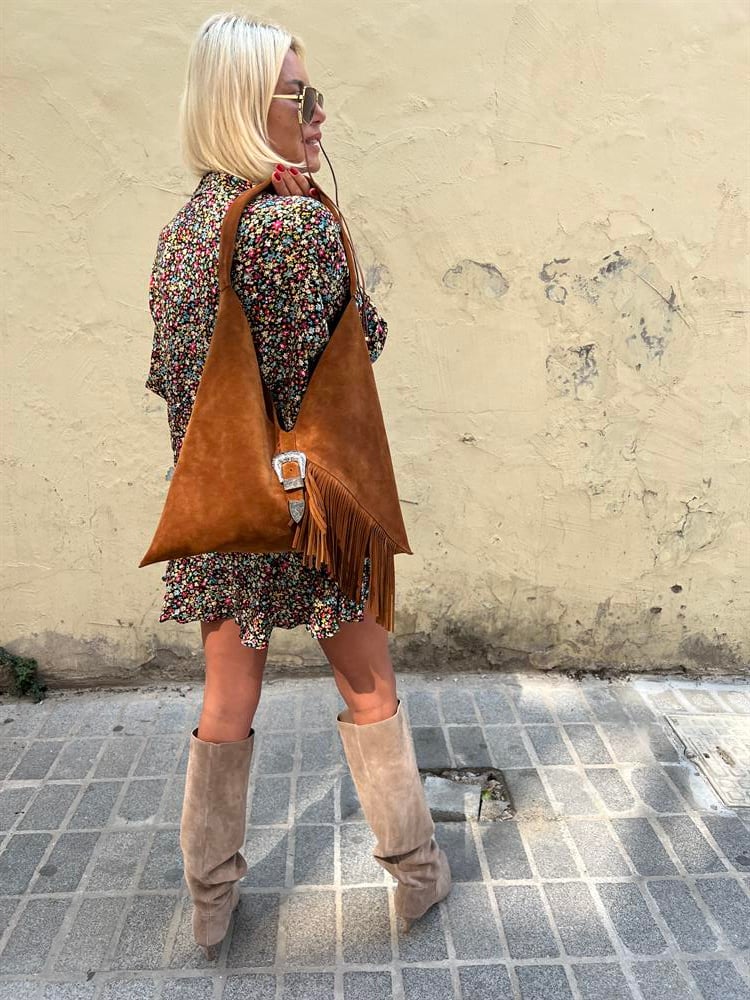 HOBO  TABA SÜET ÇANTA