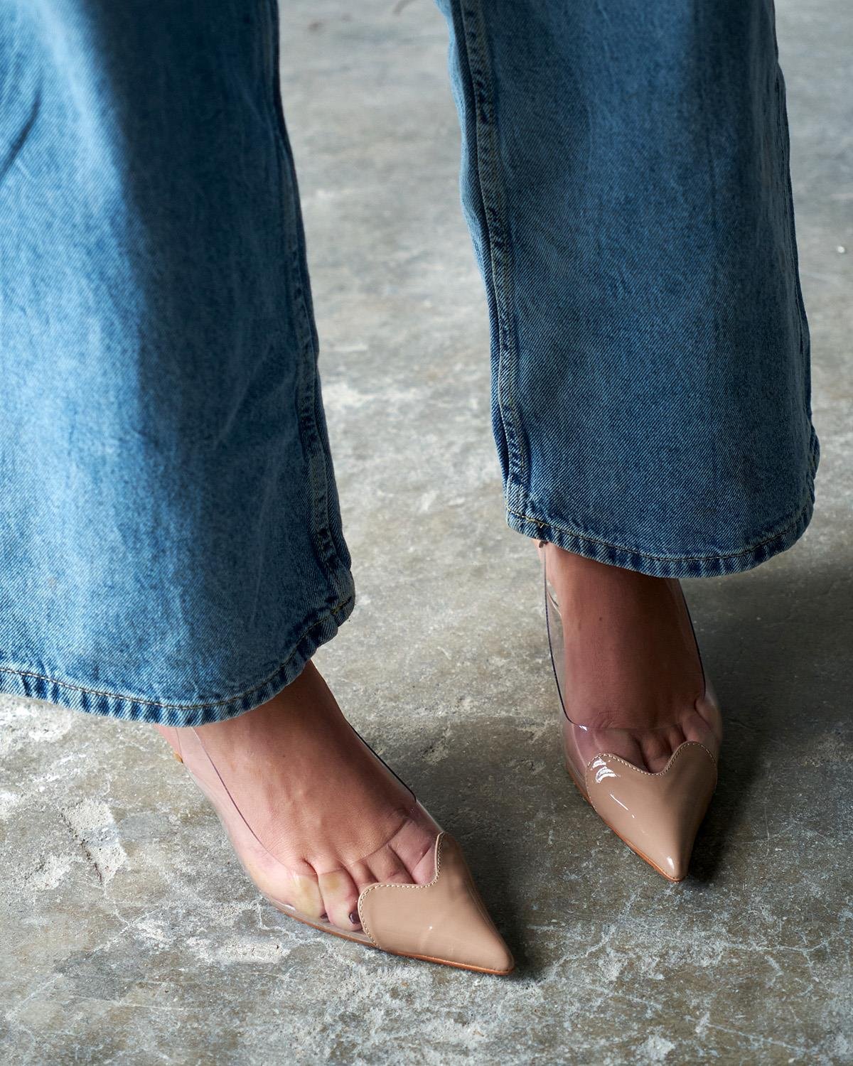 HOMER NUDE ŞEFFAF TOPUKLU AYAKKABI